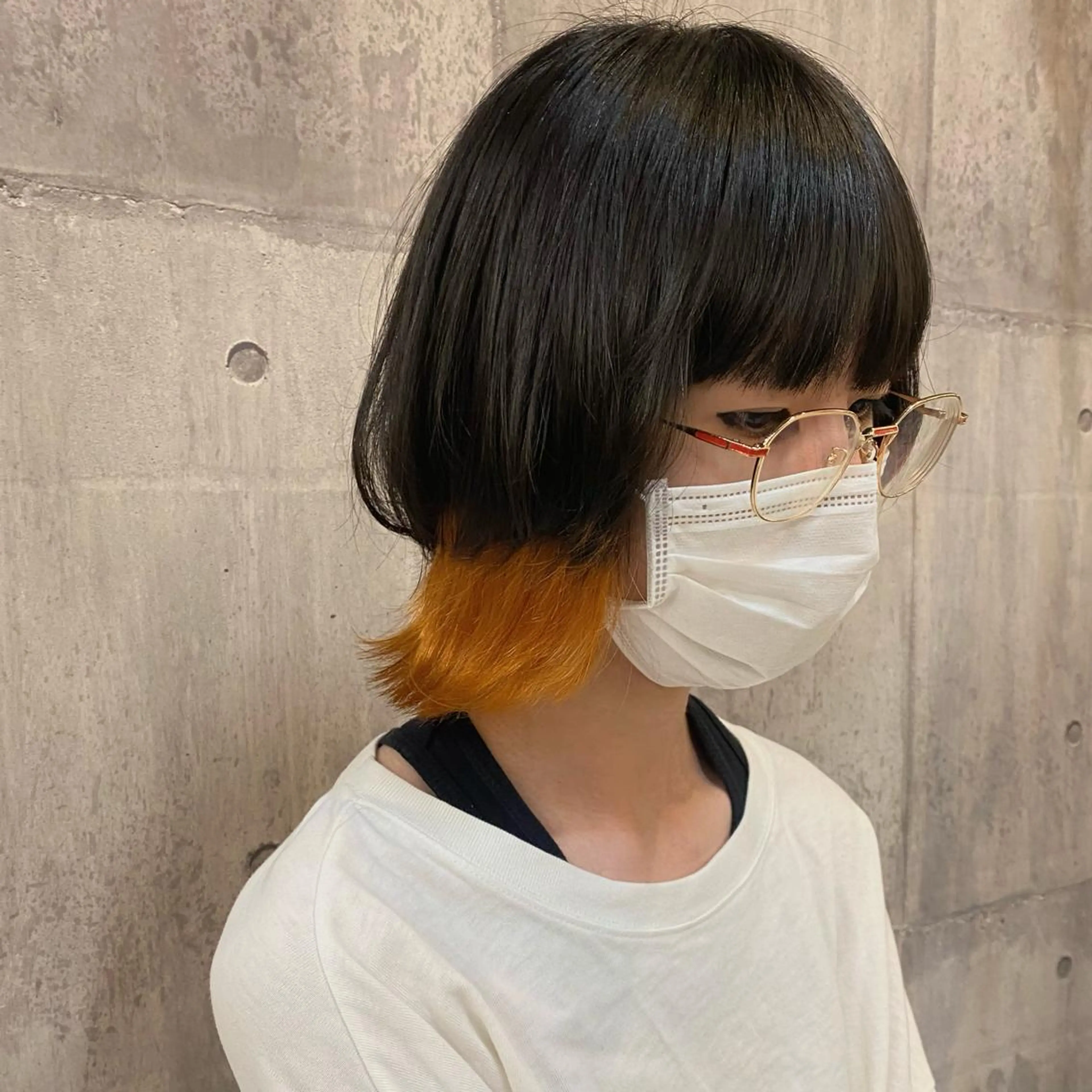 ミディアム カラー ヘアカラー 比嘉 陽のヘアスタイル