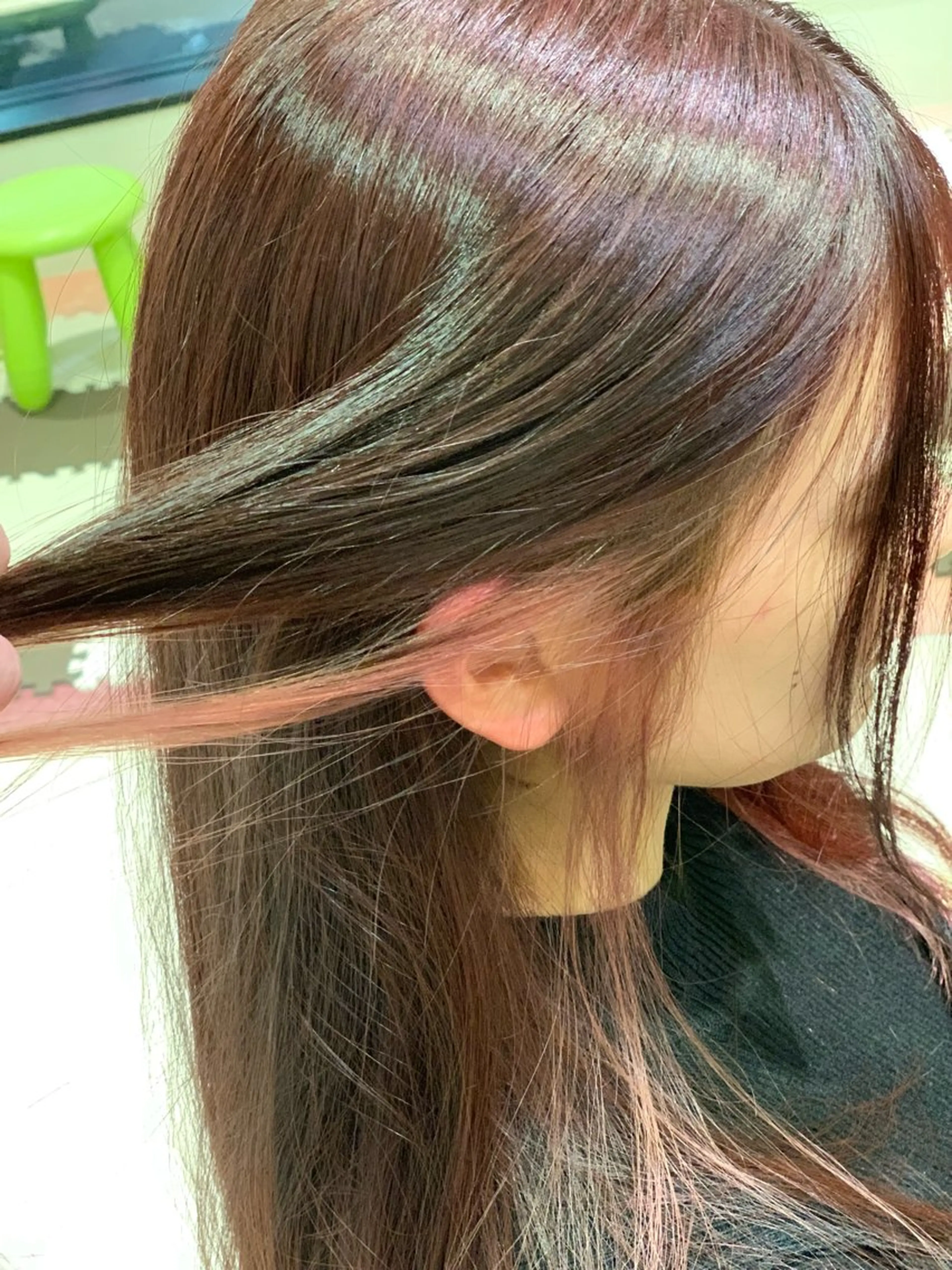 ロング カラー イヤリングカラー ０分パーマ/ メンズパーマ藤原海斗のヘアスタイル