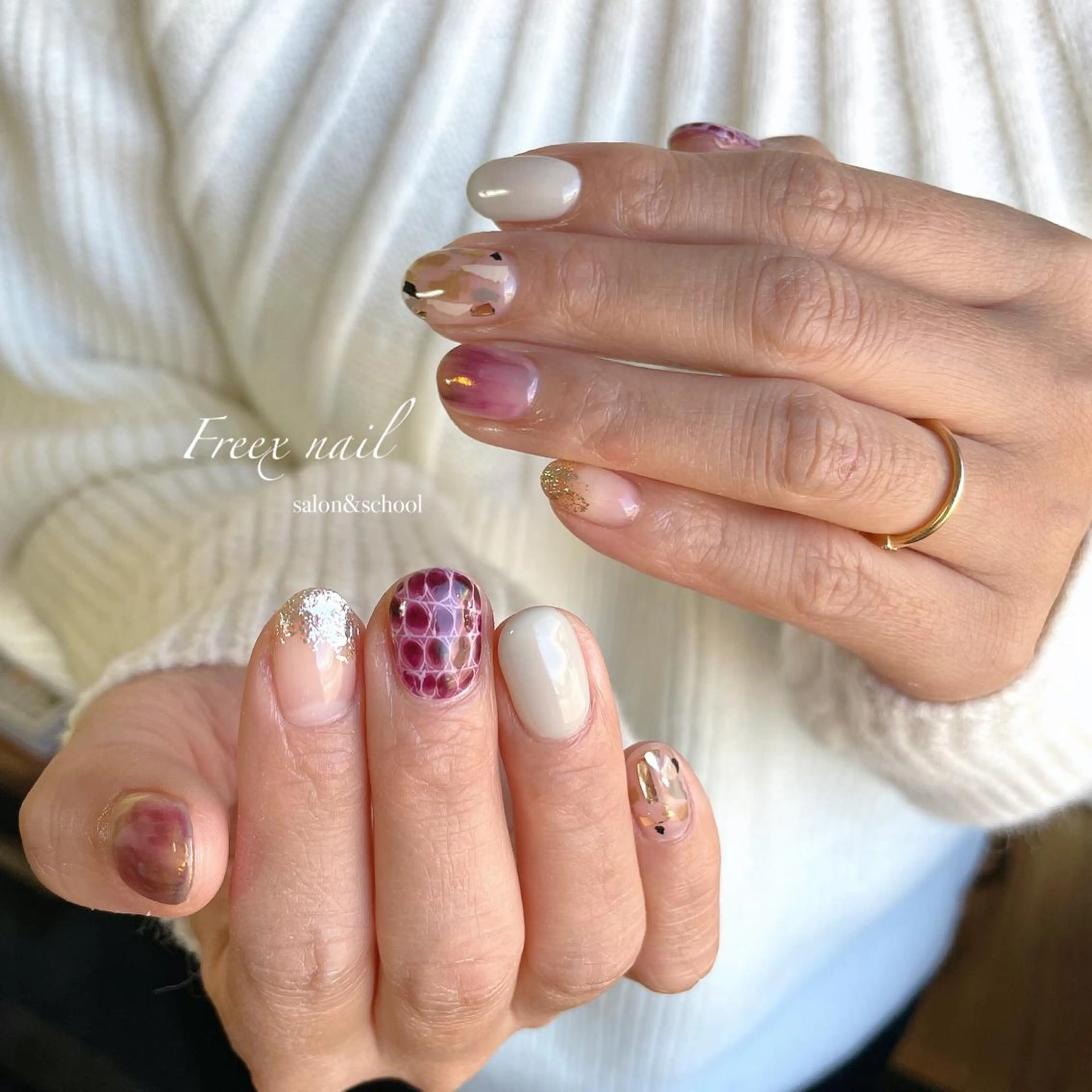 ネイル ハンドネイル フットネイル freex nail /ニュアンス/個性派のネイルデザイン