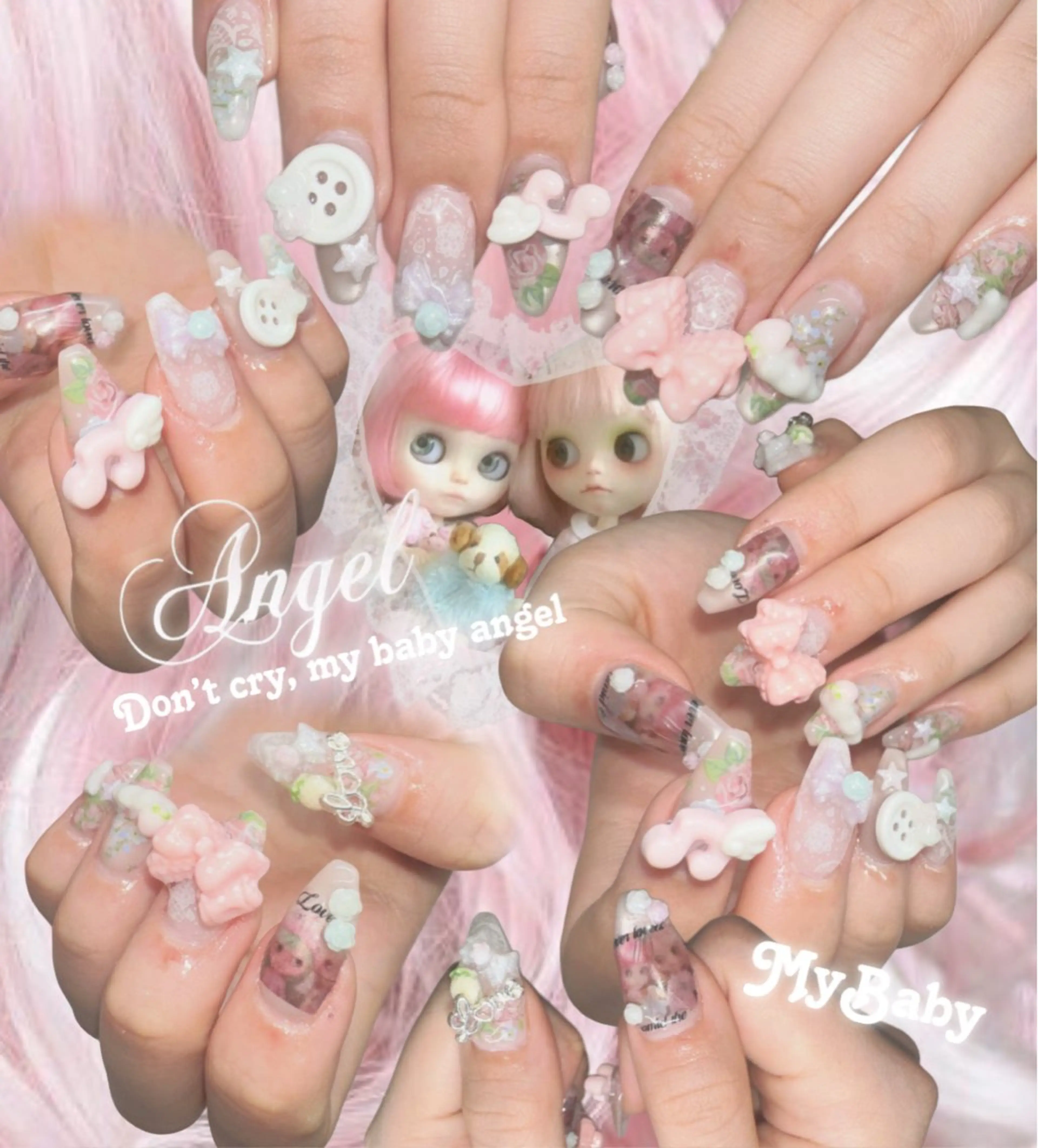 ネイル 長さ出し ロングネイル ハンドネイル otto☁️ Ricoのネイルデザイン