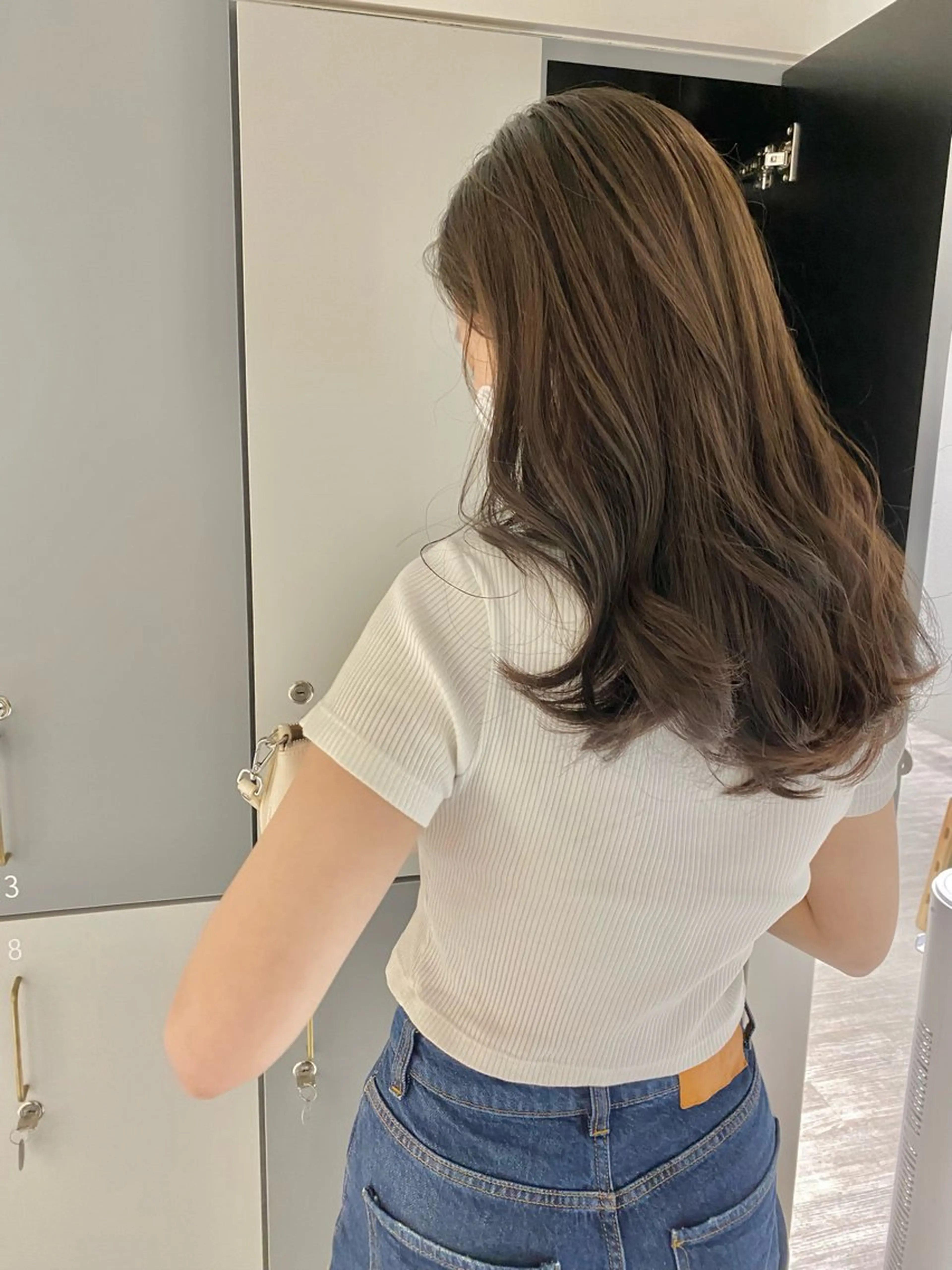 セミロング カラー グレージュ ヘアカラー トリートメント LOVESTOIKE 堂本のヘアスタイル