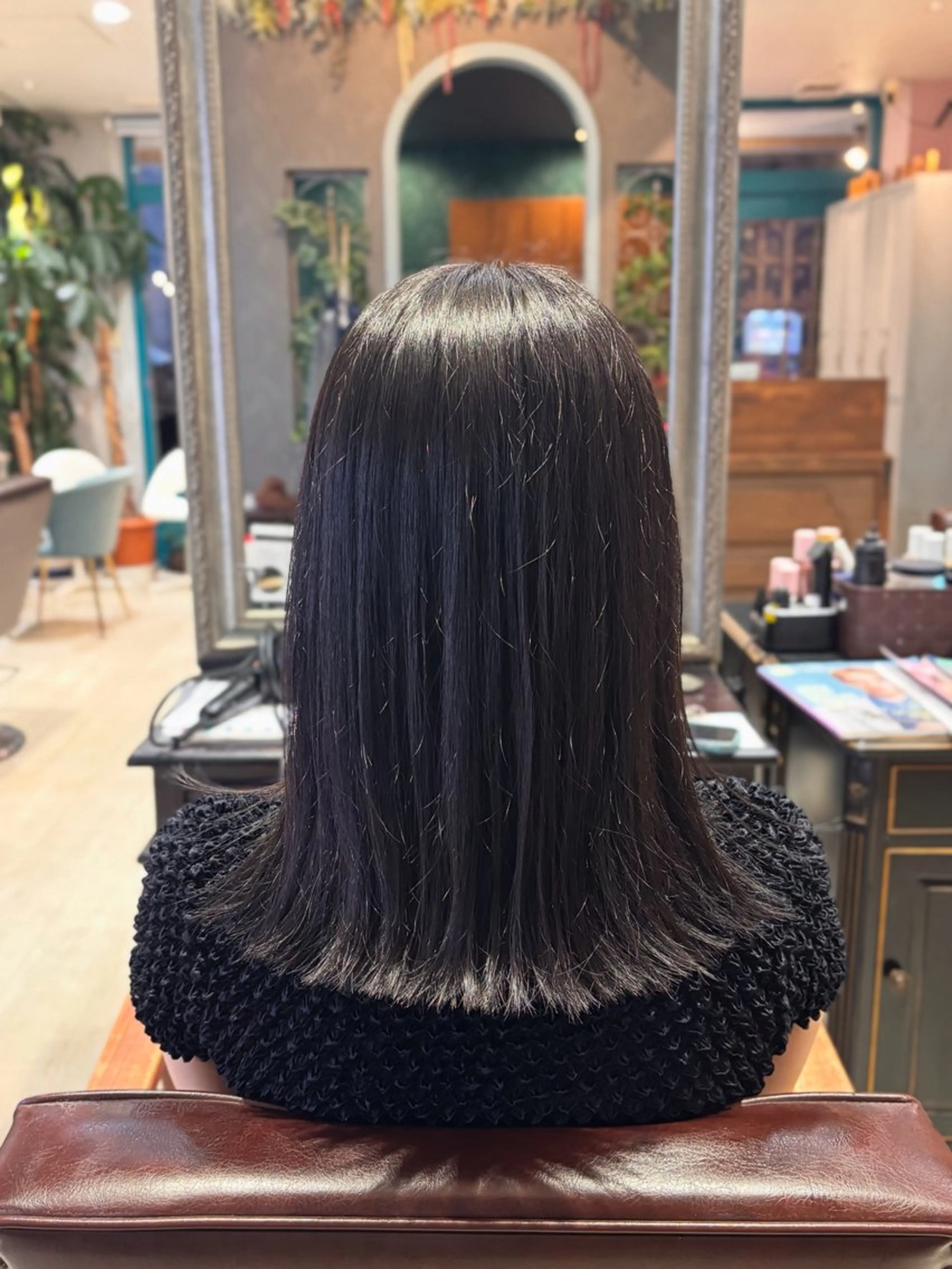 ミディアム カット ヘアカラー 🌱なゆみ🌱透明感 /ナチュラル/高宮のヘアスタイル