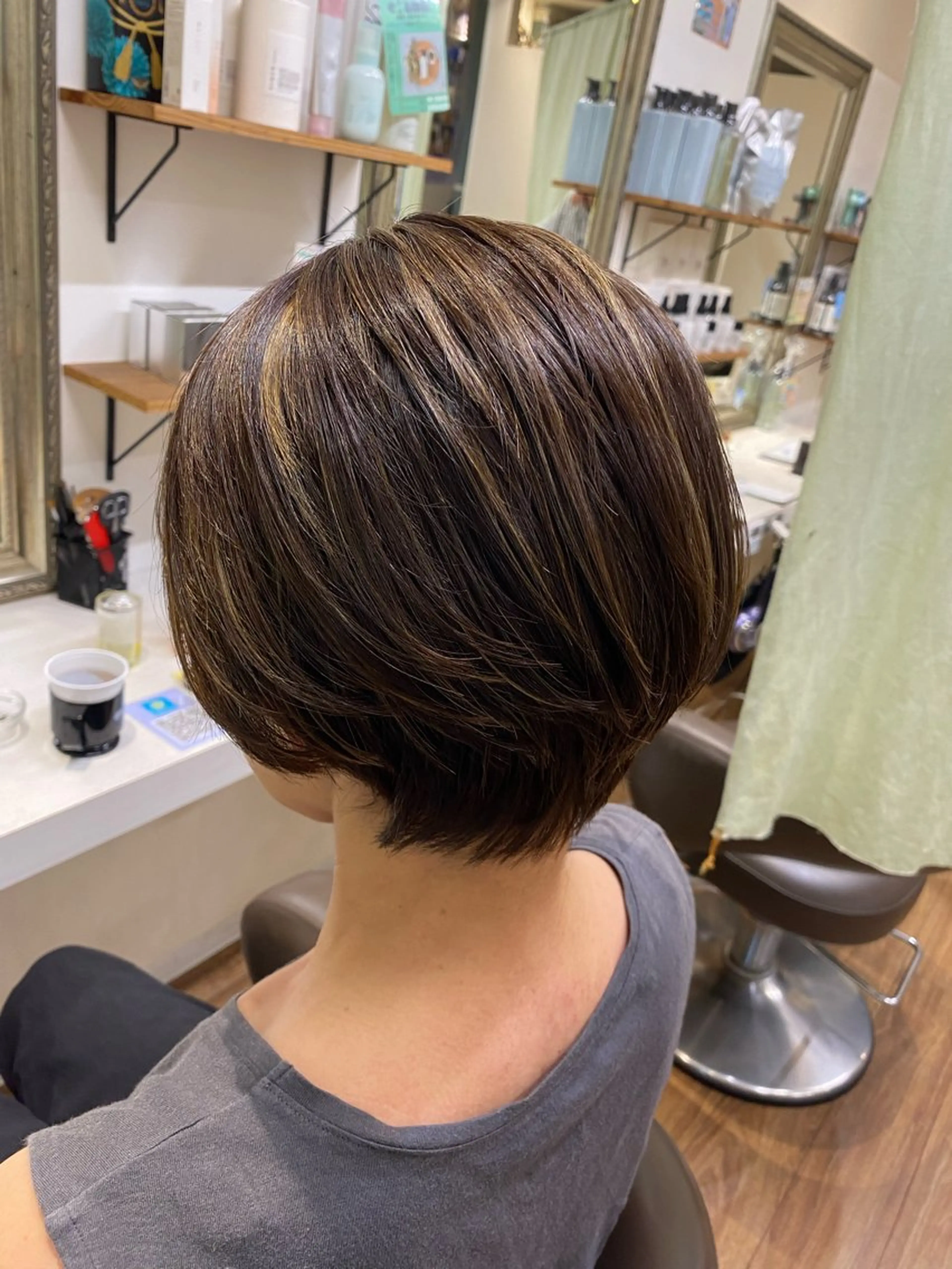 ショート カラー ヘアカラー 透明感カラー/韓国 ヘア🩶yuri🩵のヘアスタイル