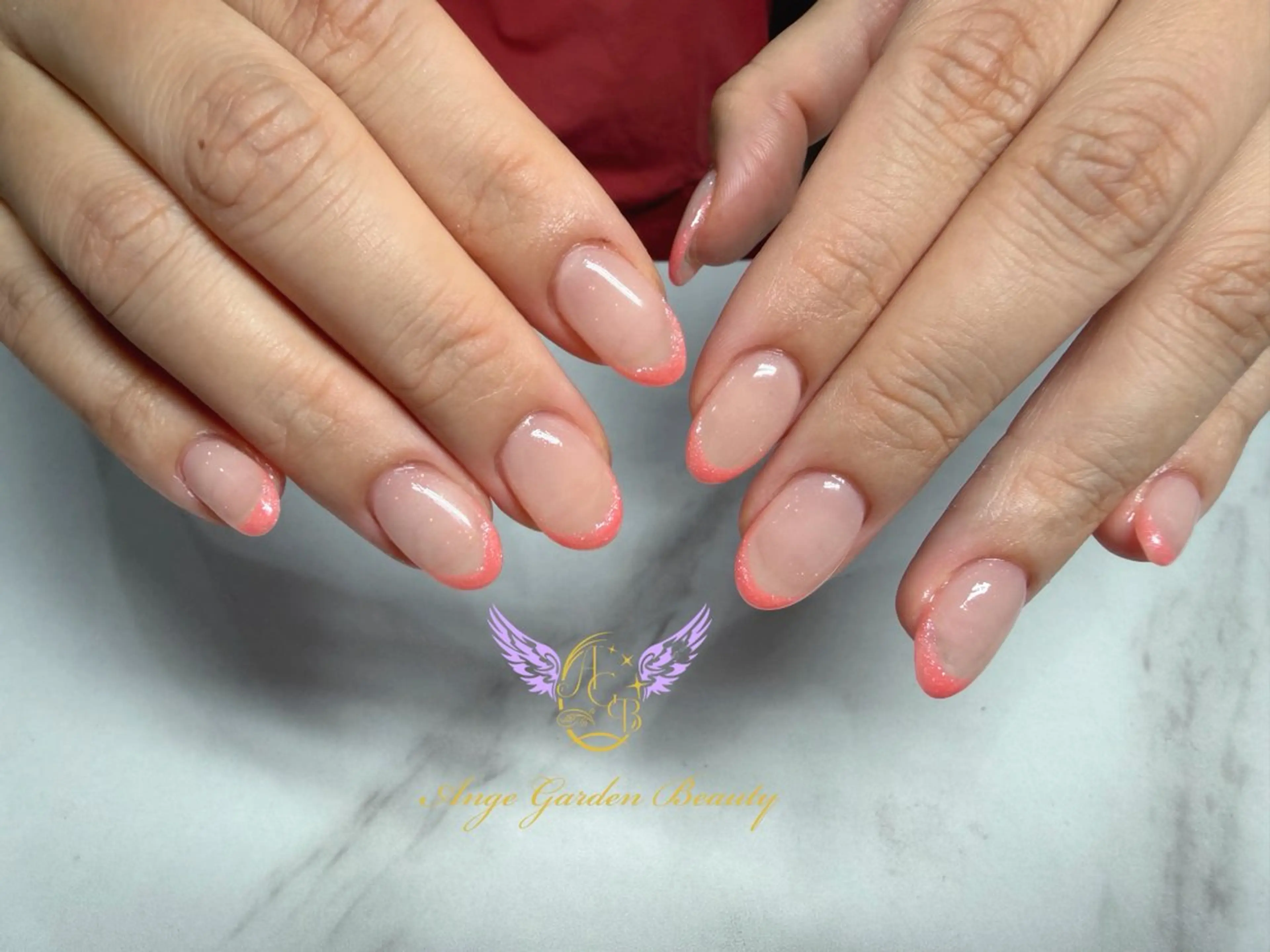 ネイル フレンチネイル ラメ(グリッター) フットネイル AngeGarden Beautymihoのネイルデザイン