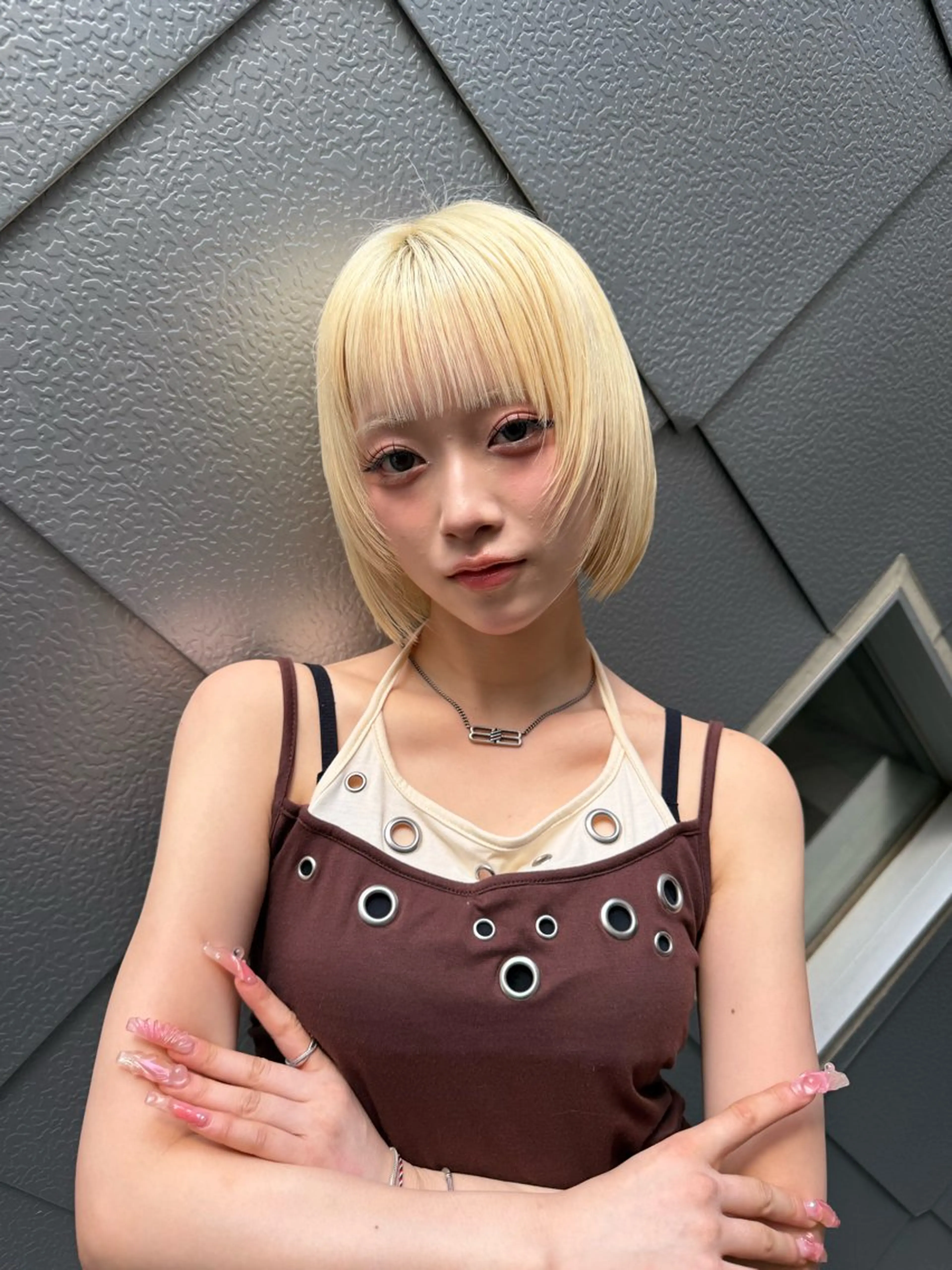 ショート カラー キッズ ショートボブ ブリーチ ブロンド 透明感カラー ハイトーンカラー カット ヘアカラー 💎透明感カラー特化 💎TAISEIのヘアスタイル