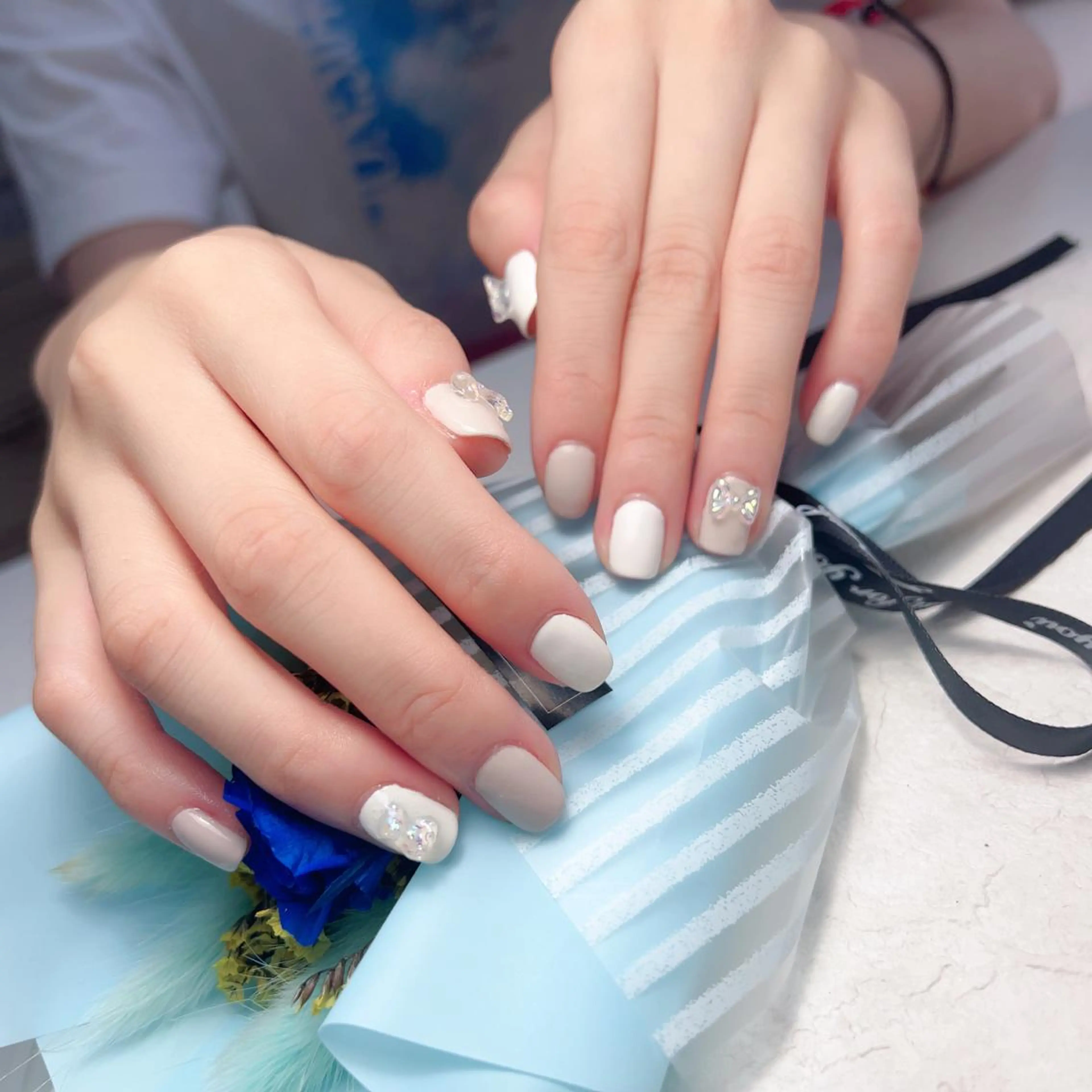 ネイル ハンドネイル M🌷nail 長さだし専門店のネイルデザイン