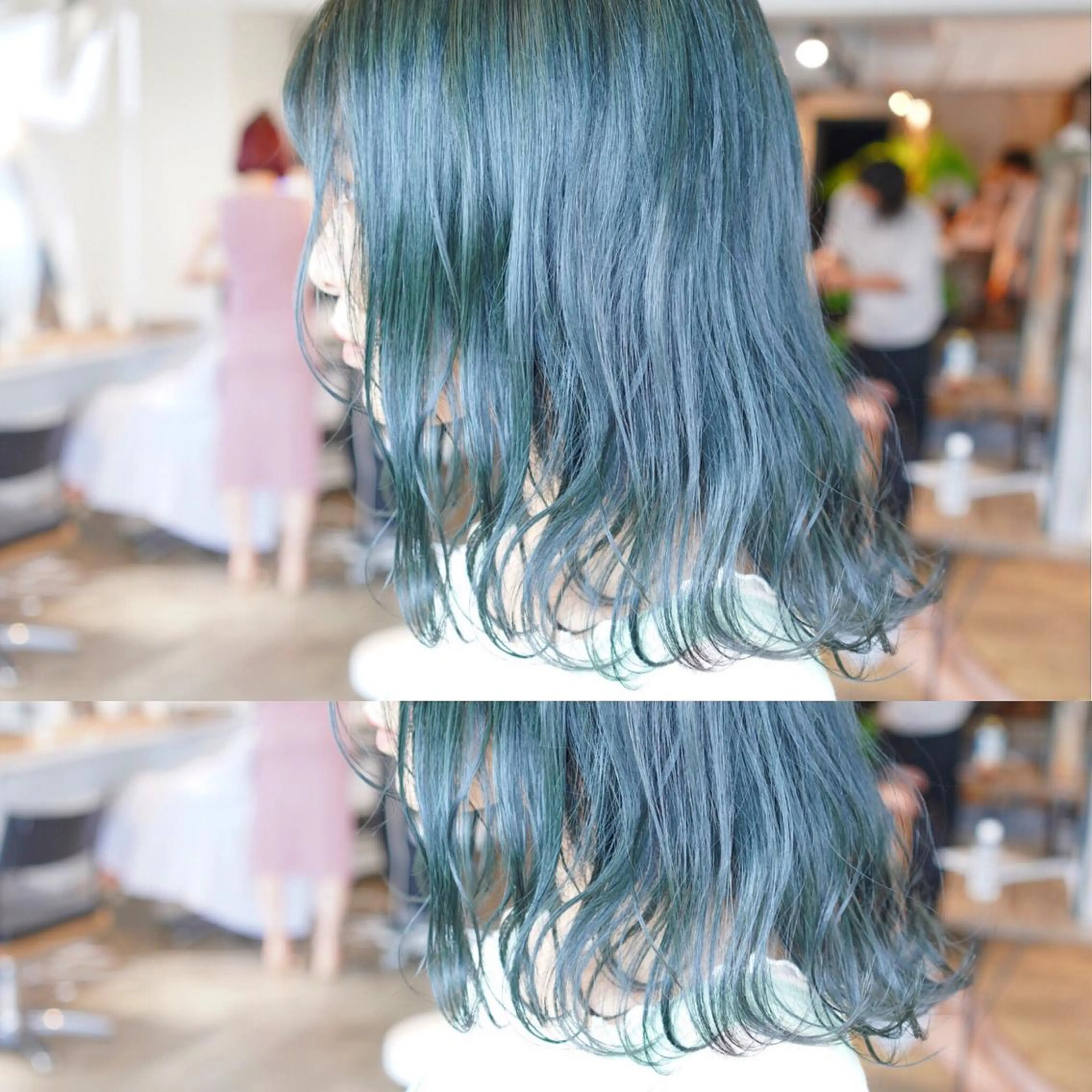 ミディアム カラー ヘアカラー トリートメント ハイトーン/レイヤー /ケアブリーチ石川治のヘアスタイル