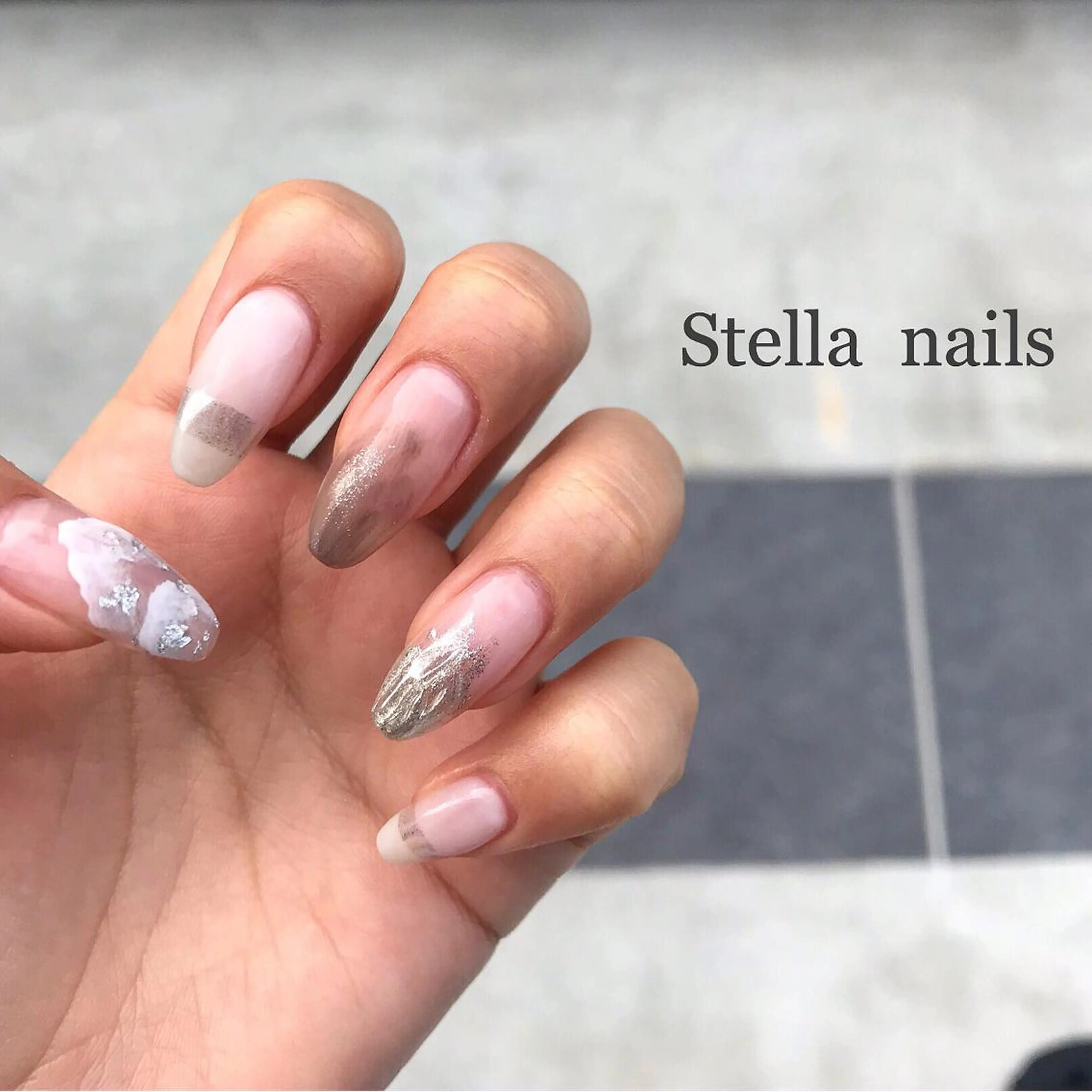 ネイル ホワイト Stella nailsのネイルデザイン