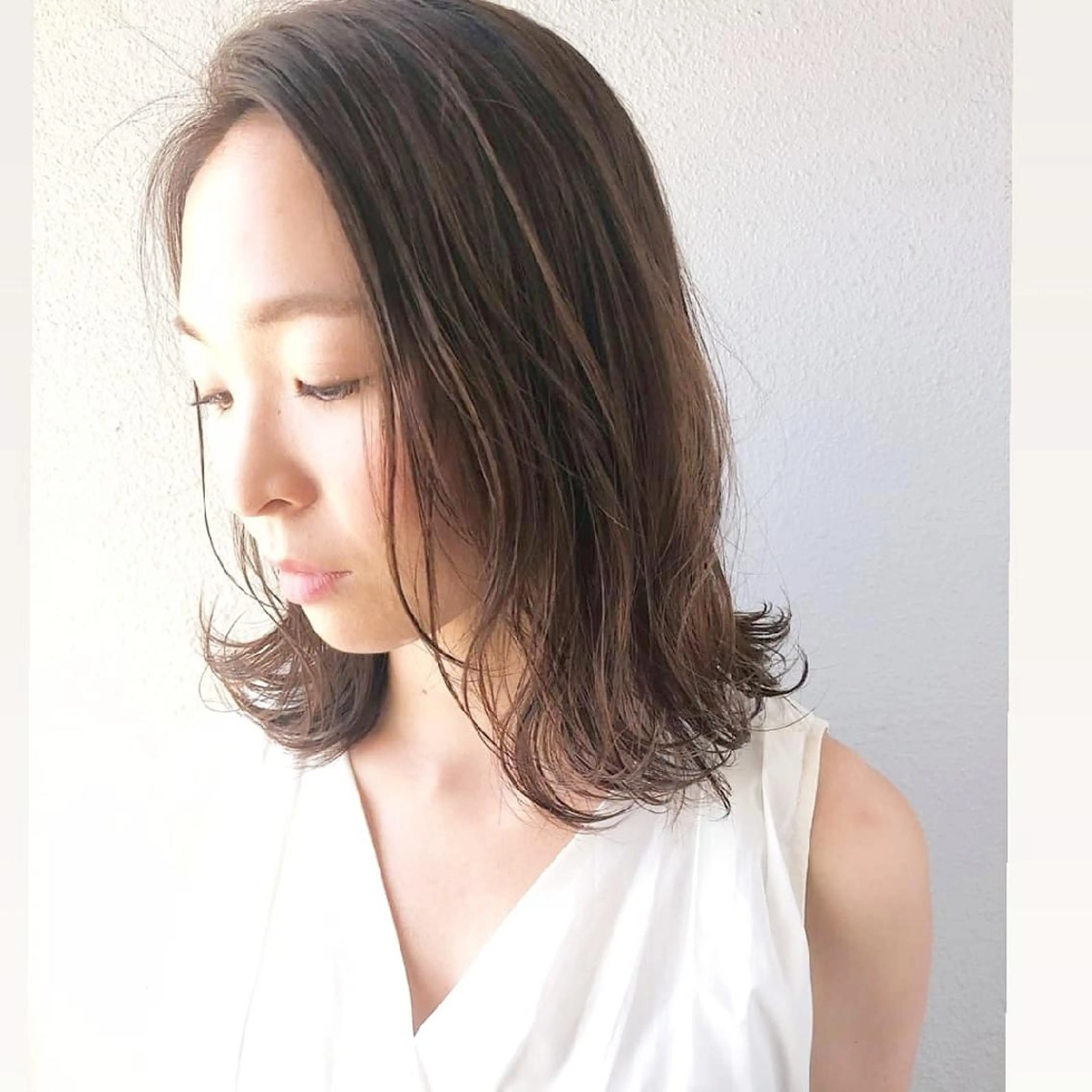 ミディアム カラー ヘアアレンジ ベージュカラー イルミナカラー カット ヘアカラー トリートメント 竹内啓太 ボブのヘアスタイル