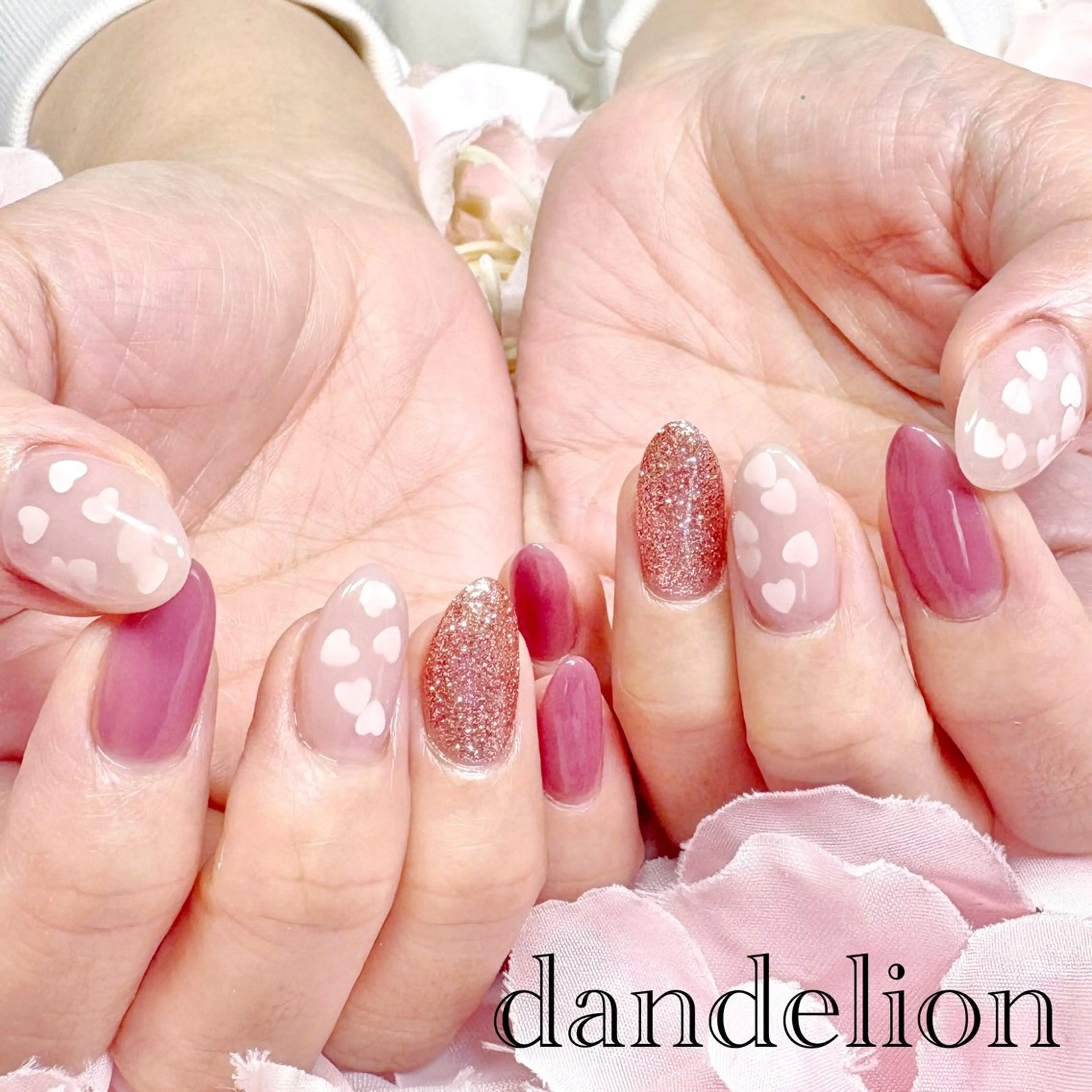 ネイル ハンドネイル ハンドケア dandelion ダンデライオンのネイルデザイン