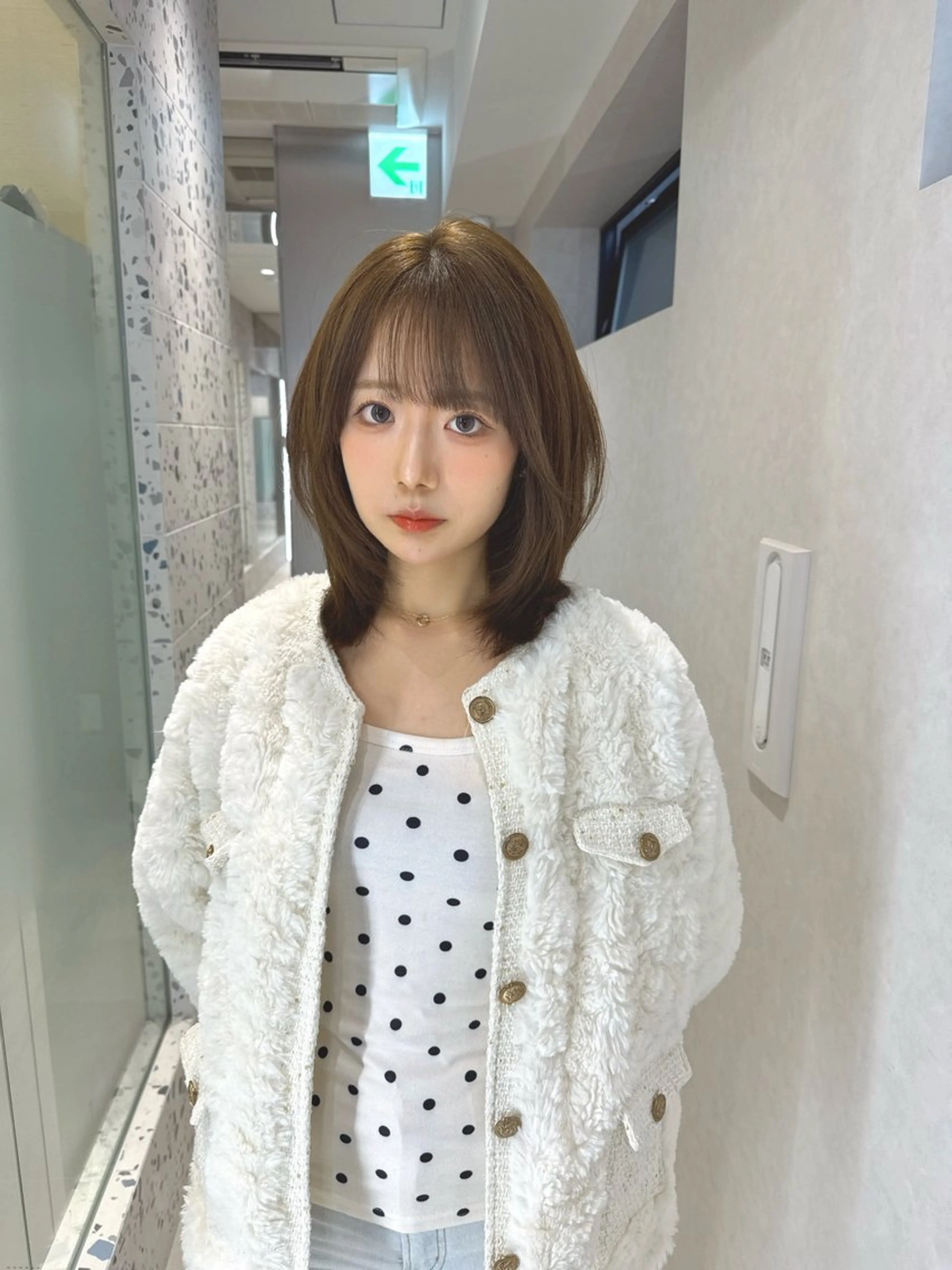 ミディアム カラー カット ヘアカラー トリートメント 矢野 晃平のヘアスタイル