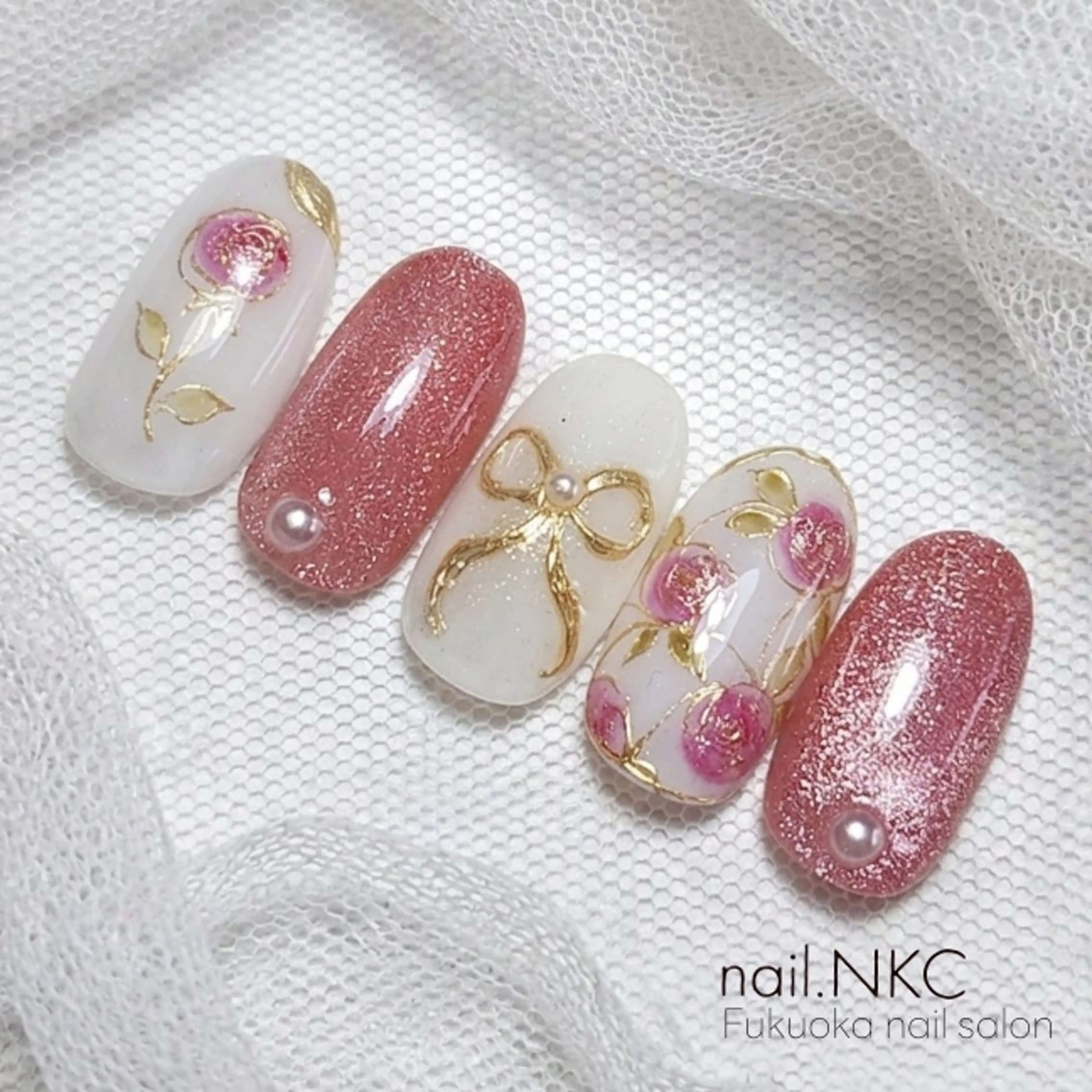 ネイル リボン nail.NKC ネイルエヌケーシーのネイルデザイン