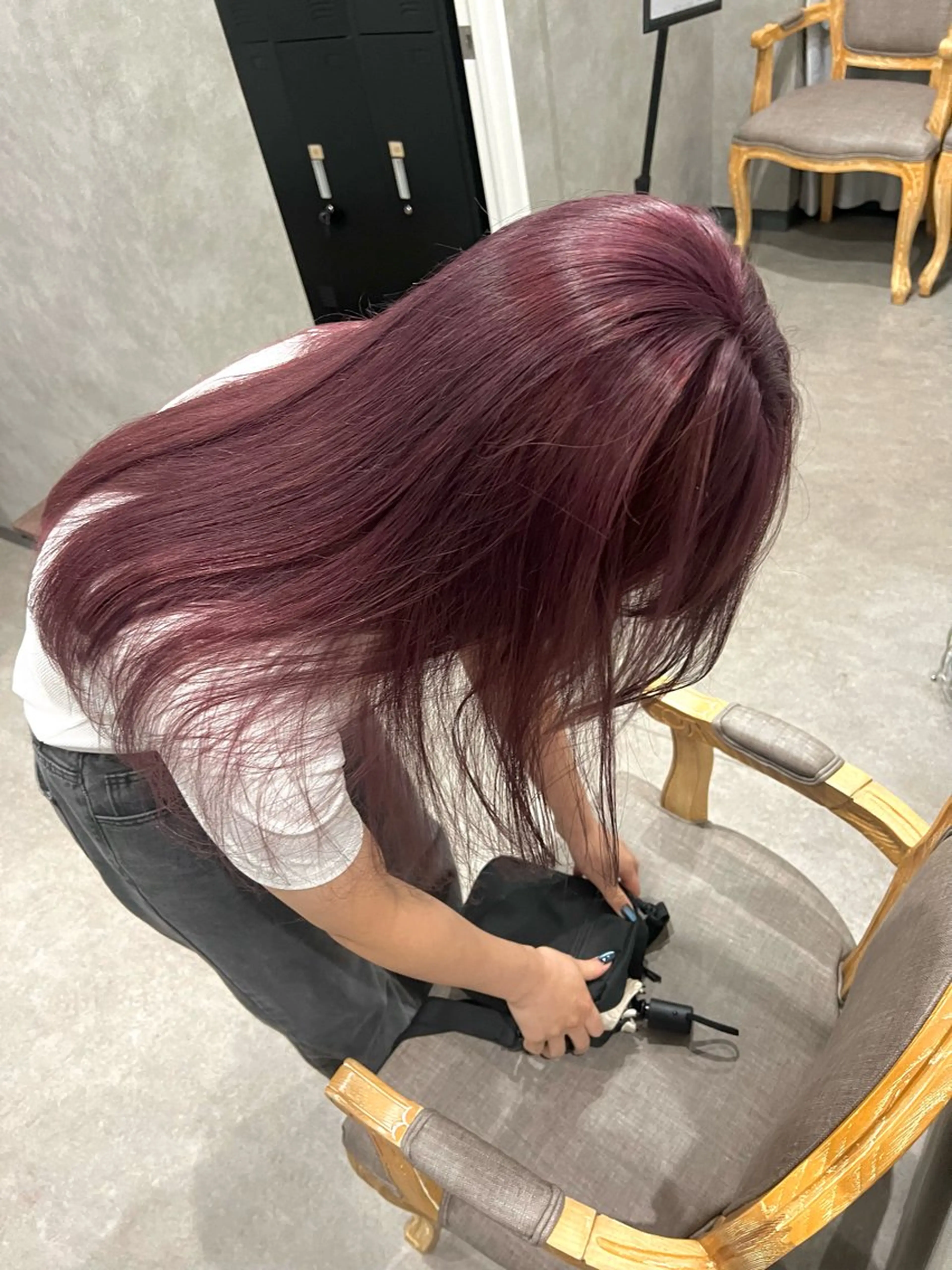 ロング カラー ブリーチ ラベンダーカラー ピンクカラー ピンクラベンダー ヘアカラー トリートメント 🎀🕊RION 🩰のヘアスタイル