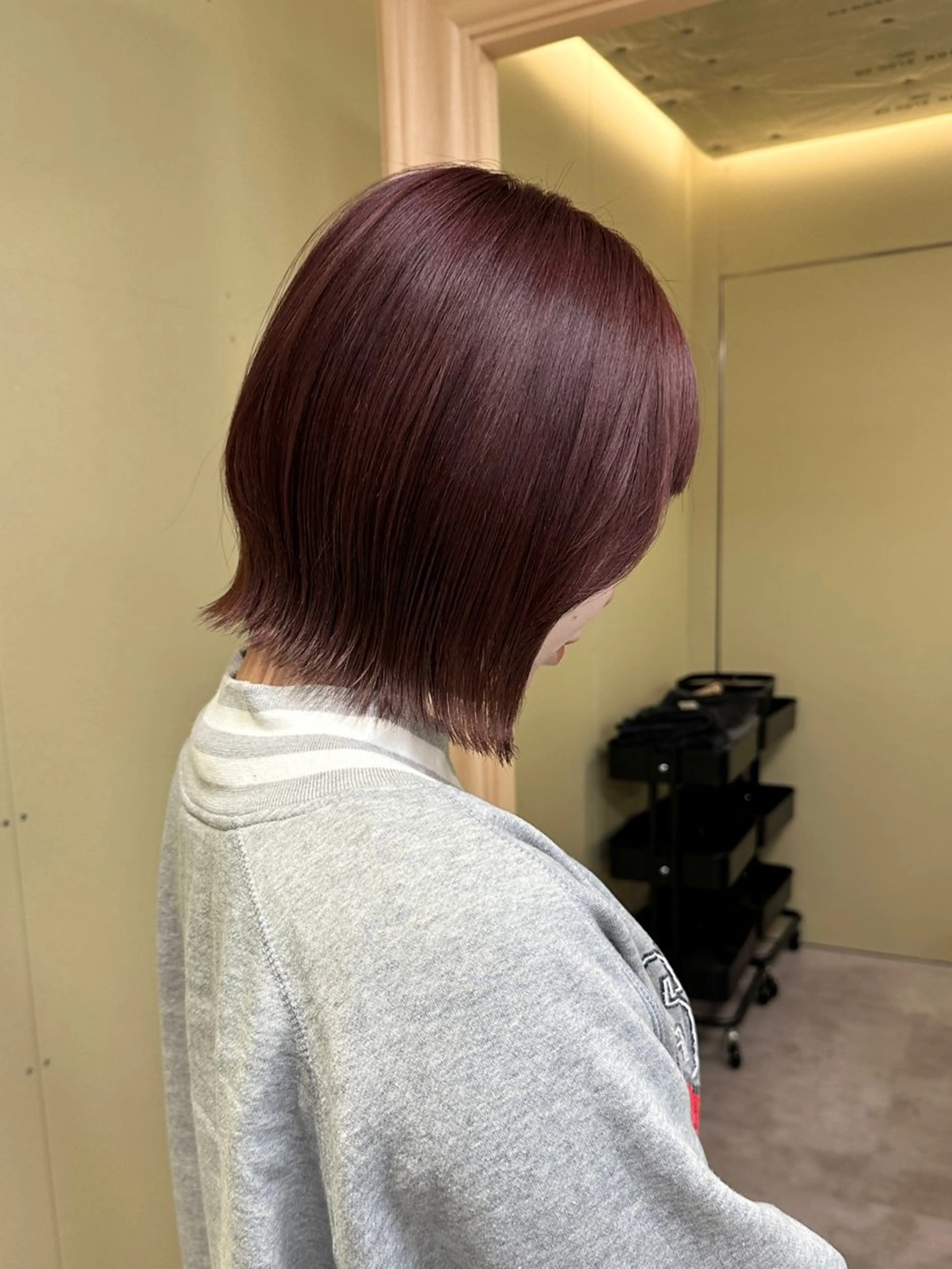 ミディアム カット ヘアカラー ボブ/ぱつっとボブ/ 谷口 海星のヘアスタイル