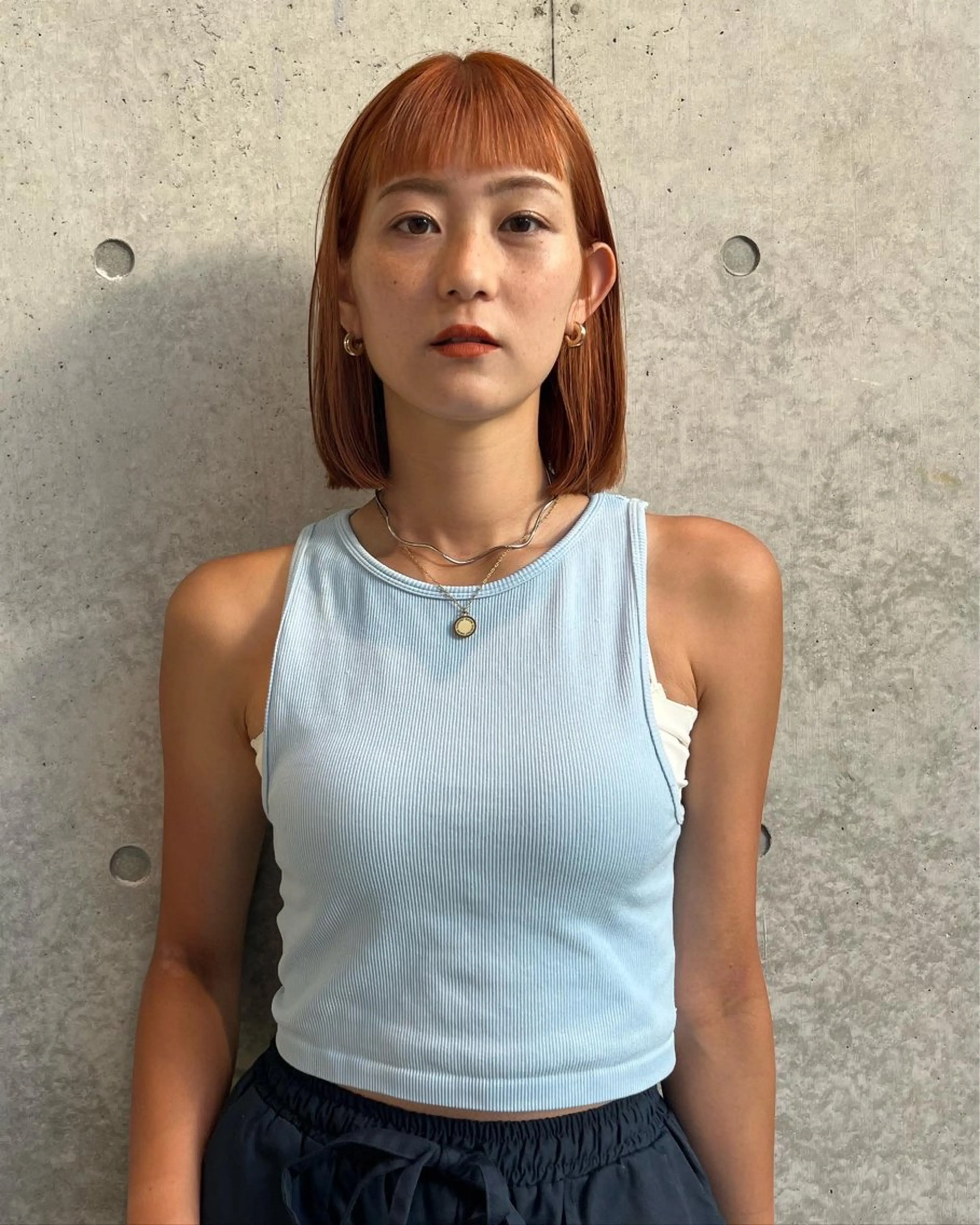 ショート カラー レイヤーカット/ 酸性ストレート梅田のヘアスタイル