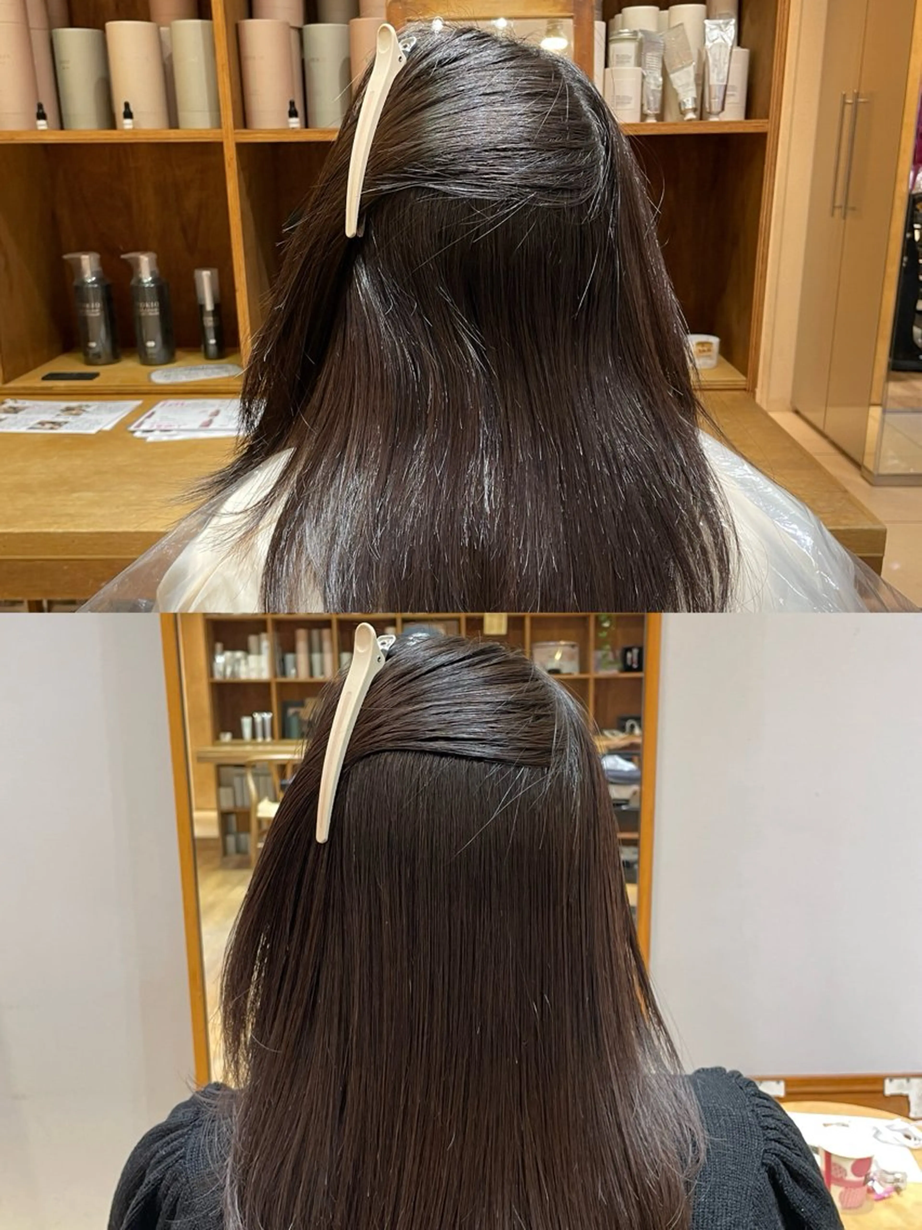 セミロング パーマ 縮毛矯正 ストレートパーマ 縮毛矯正 縮毛矯正/レイヤー 🌙児玉光瑠のヘアスタイル