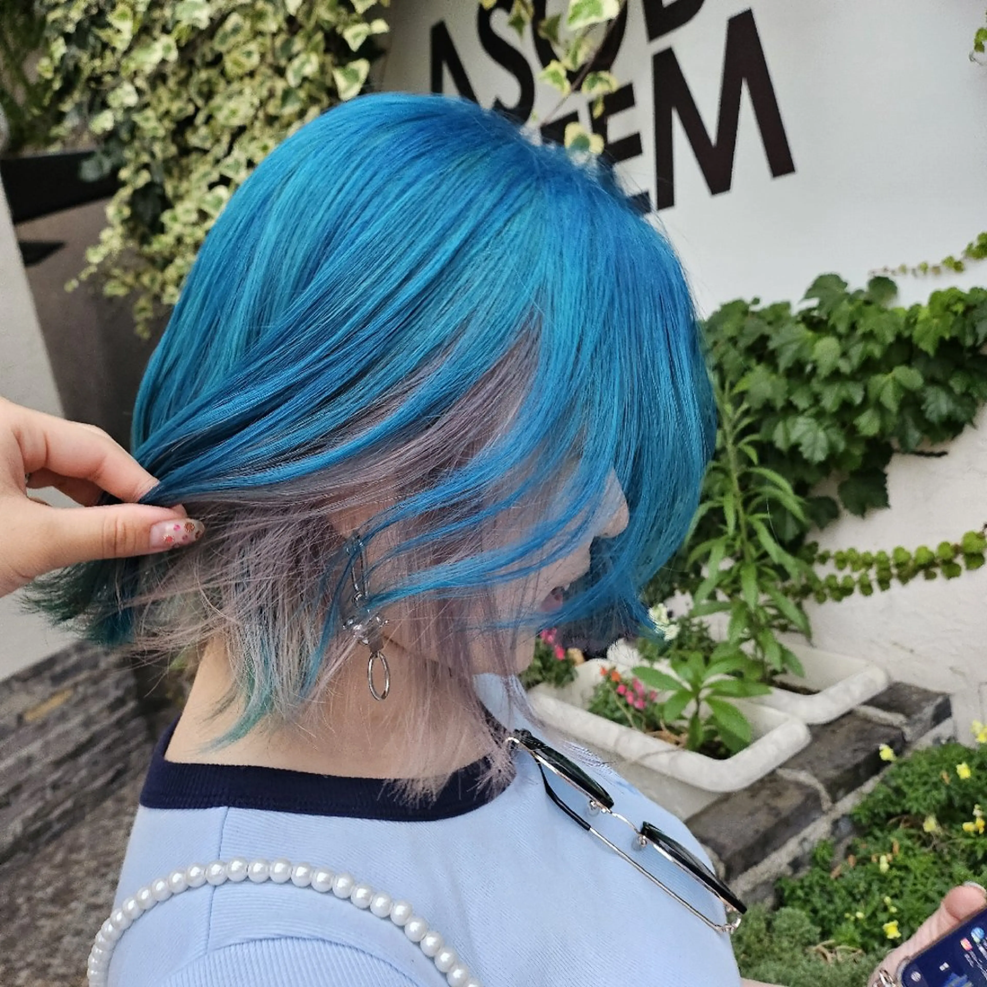 ミディアム あべかりん/原宿 /マツパ/ハイトーンのヘアスタイル