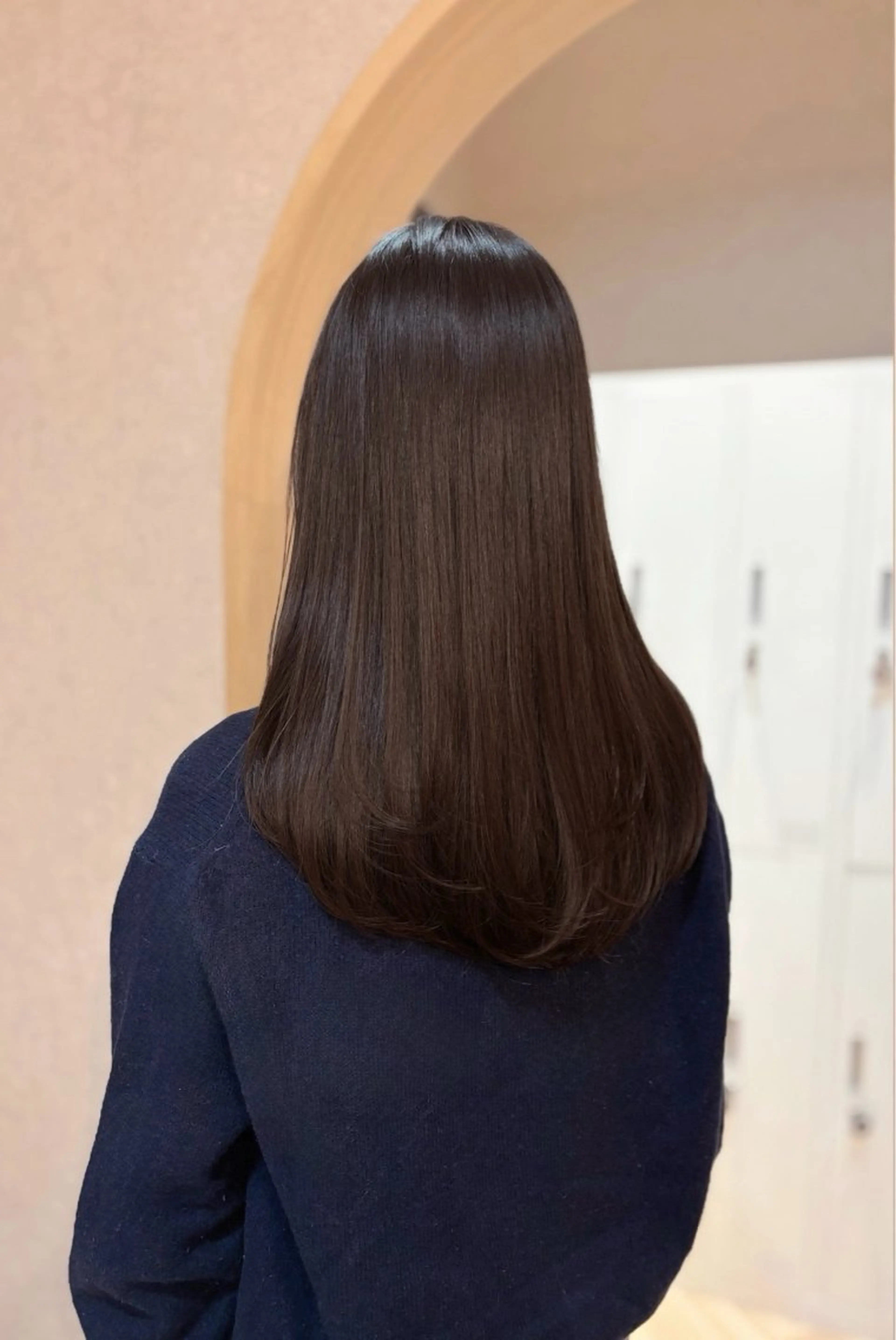 ミディアム カット ヘアカラー トリートメント 似合わせ/ベージュ /レイヤー/りほ🤍のヘアスタイル