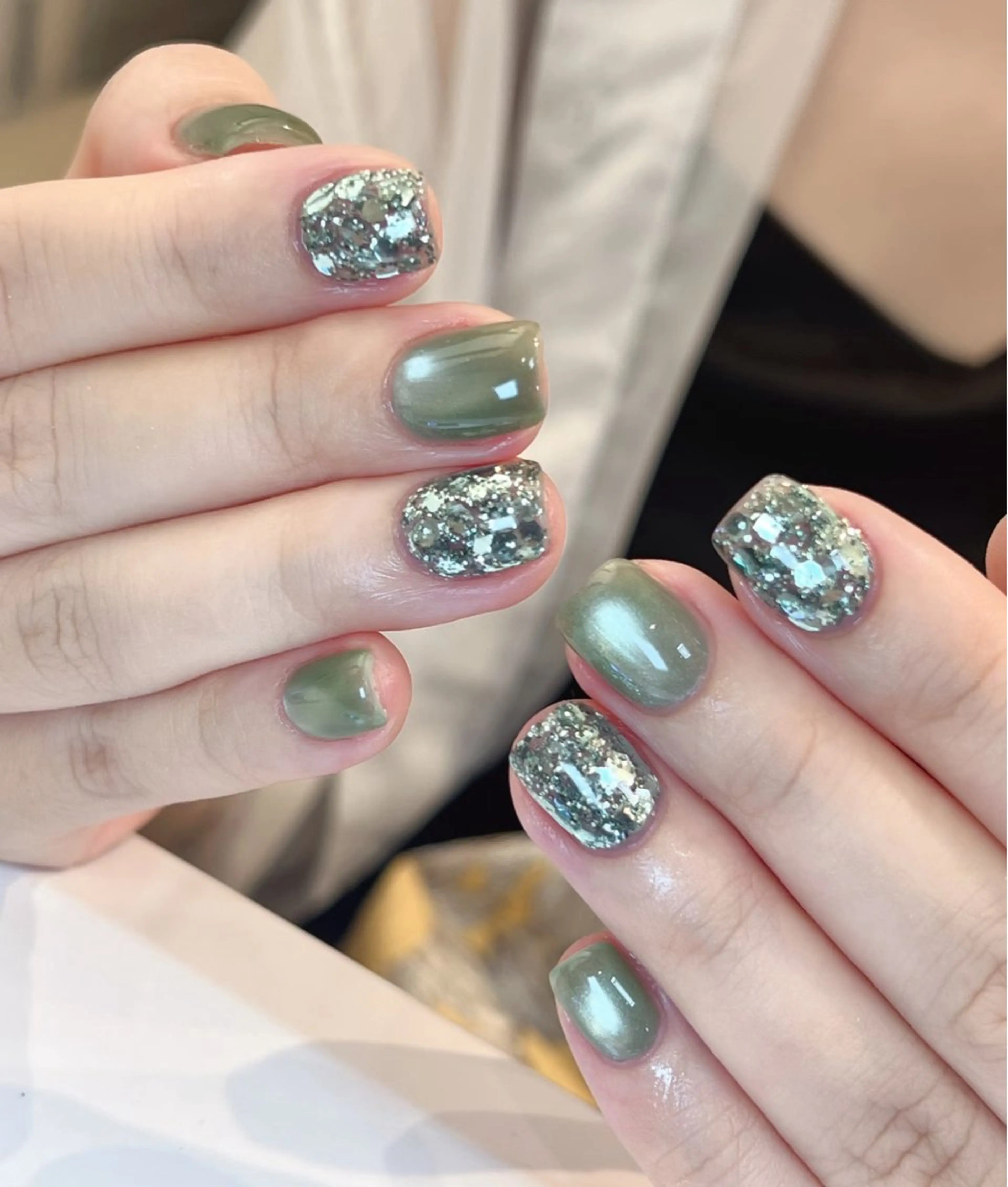ネイル マグネットネイル シンプルネイル 春ネイル ハンドネイル マエダ アミ Best Nailのネイルデザイン