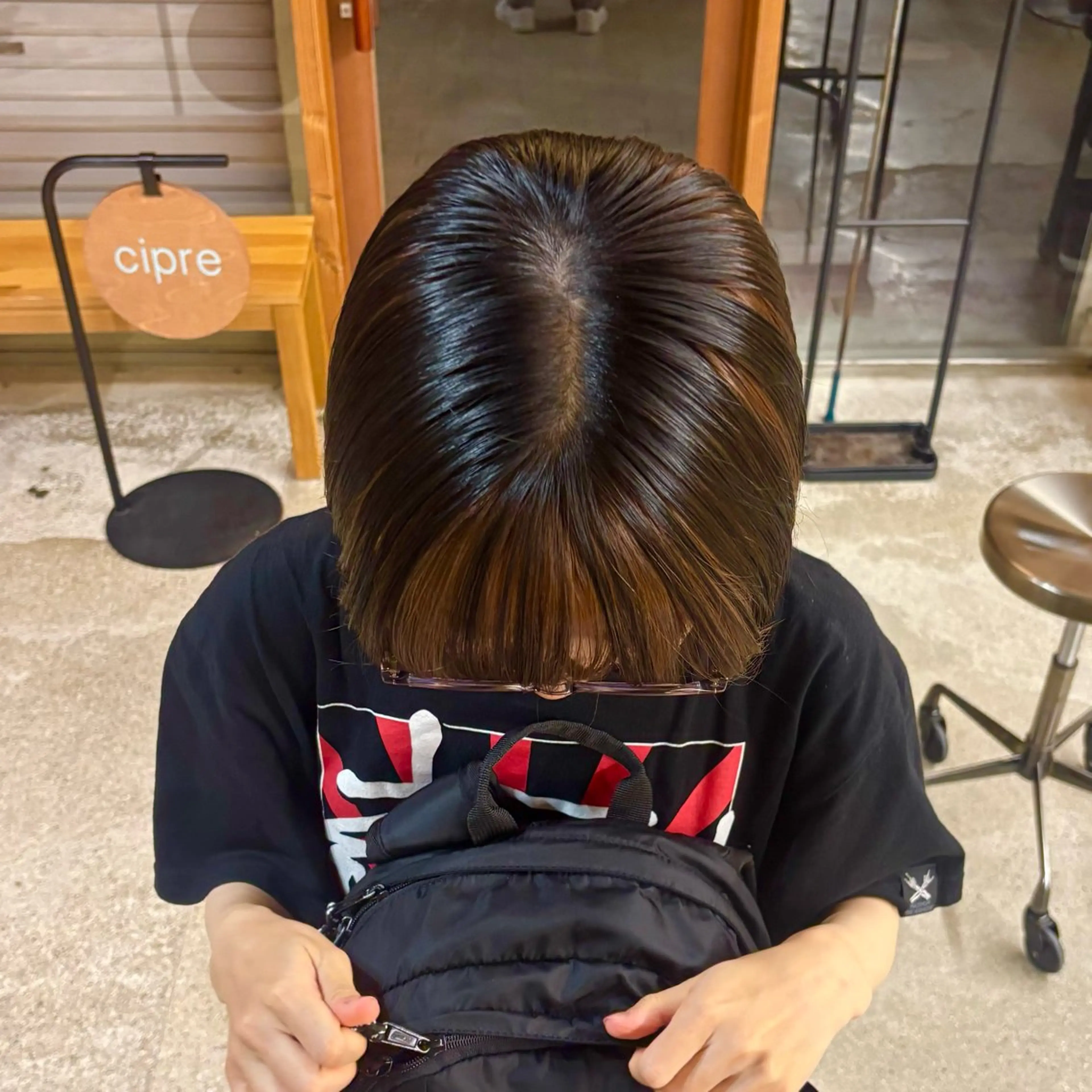 カラー ベージュカラー cipre 桃和のヘアスタイル