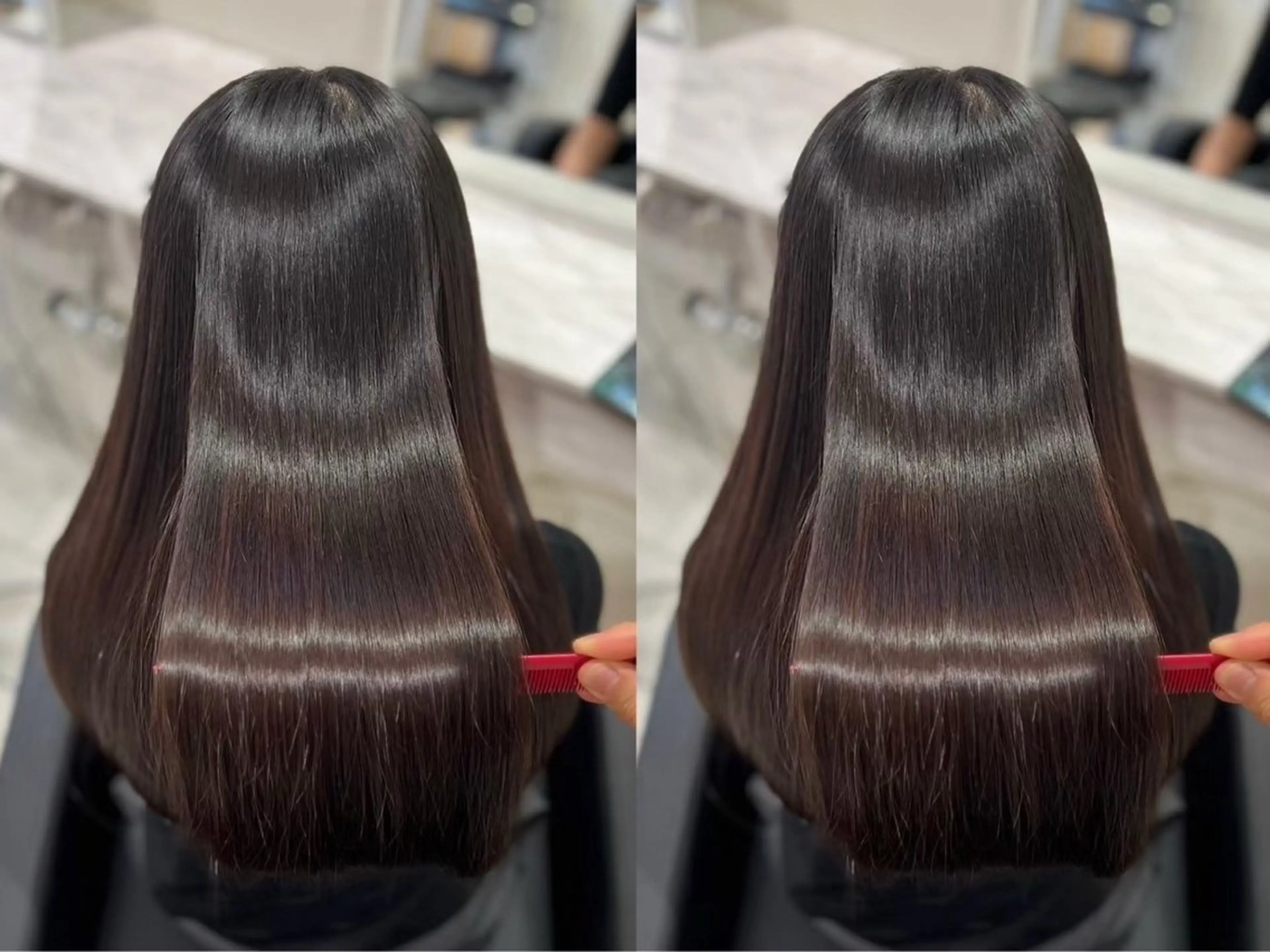 ロング 🚨メンズ曲がる 縮毛矯正りおん🚨のヘアスタイル