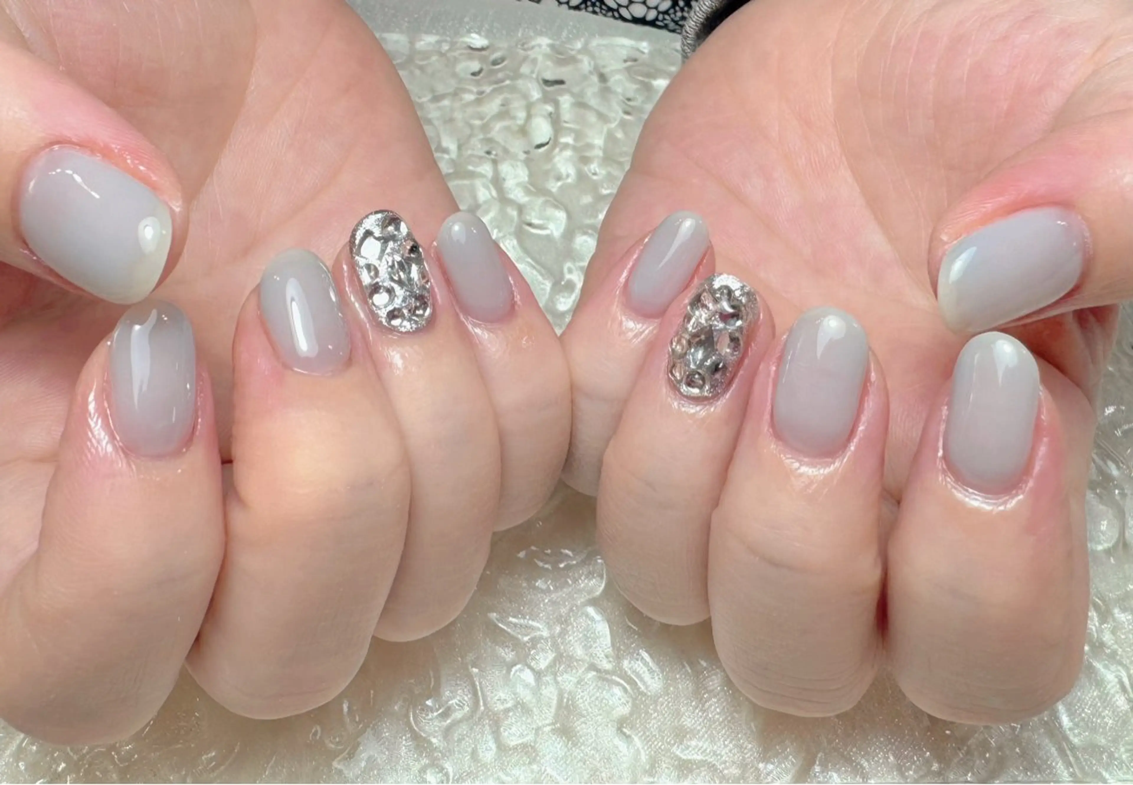 ネイル ハンドネイル マジック ミラーのネイルデザイン