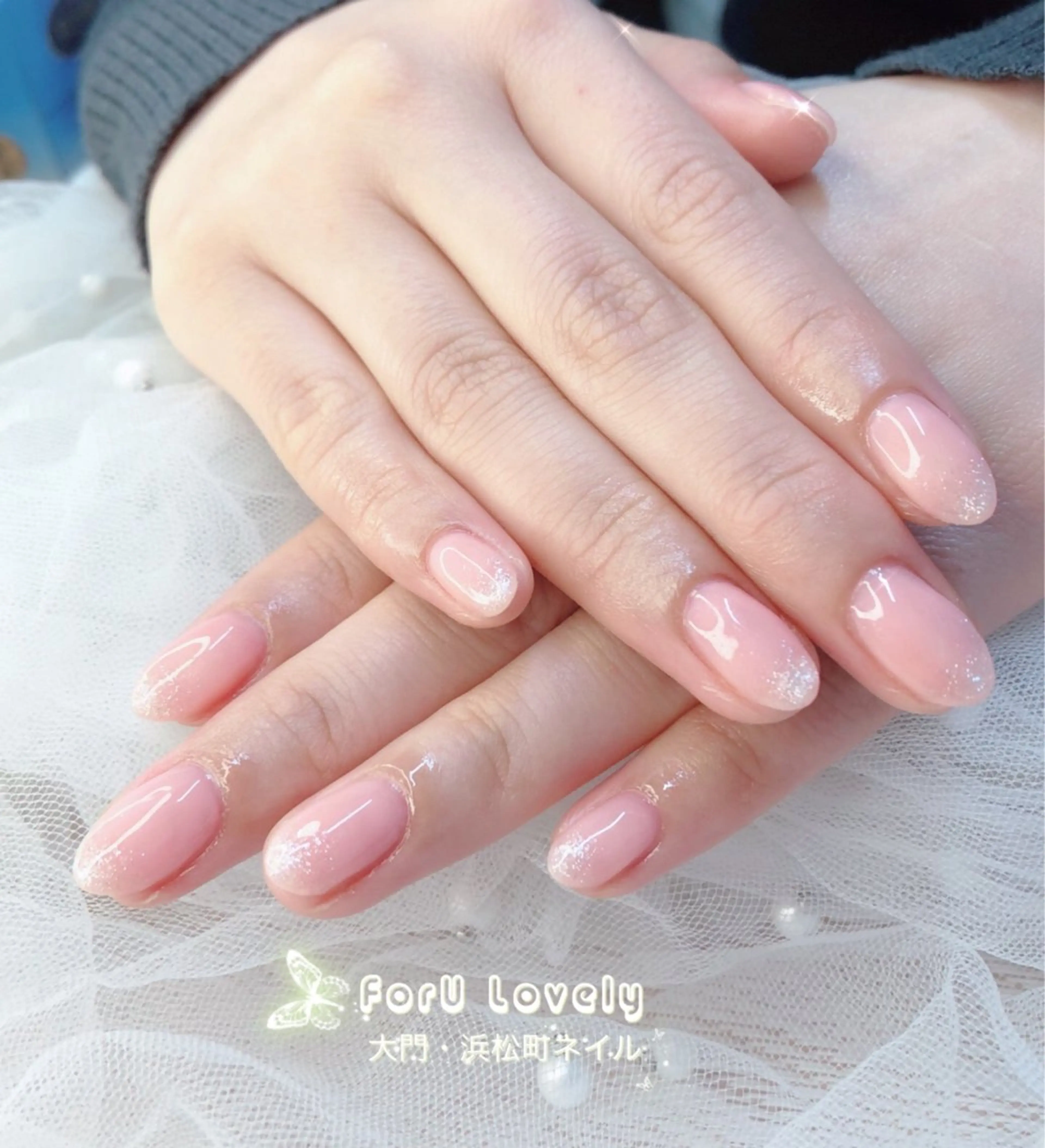 ネイル 桜ネイル フットネイル フレンチネイル ジェルネイル グラデーション ハンドネイル ハンドケア 大門浜松町 ネイルのネイルデザイン