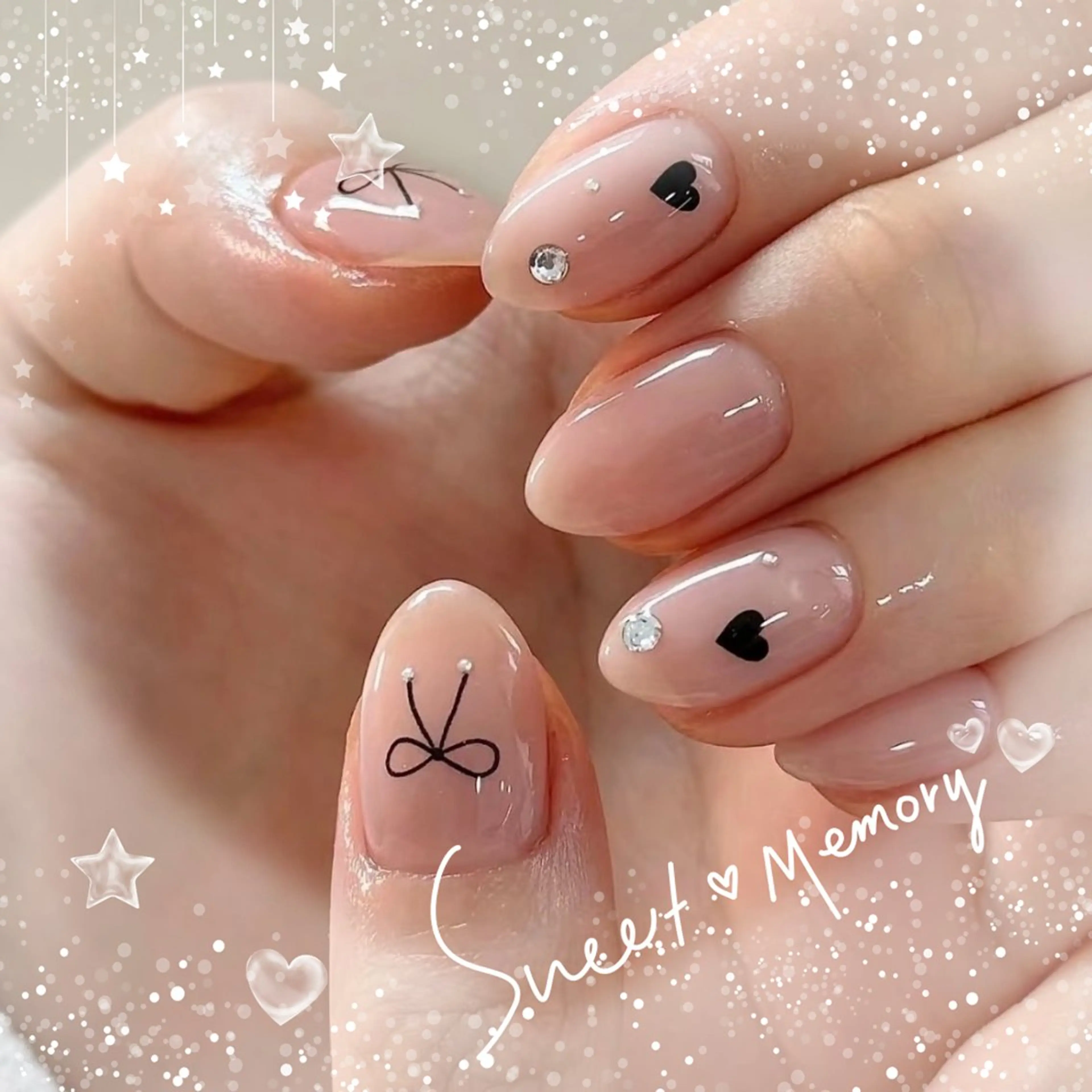 ネイル チークネイル フレンチネイル ガーリー ガラスフレンチ グラデーション Chill Nailsalonのネイルデザイン