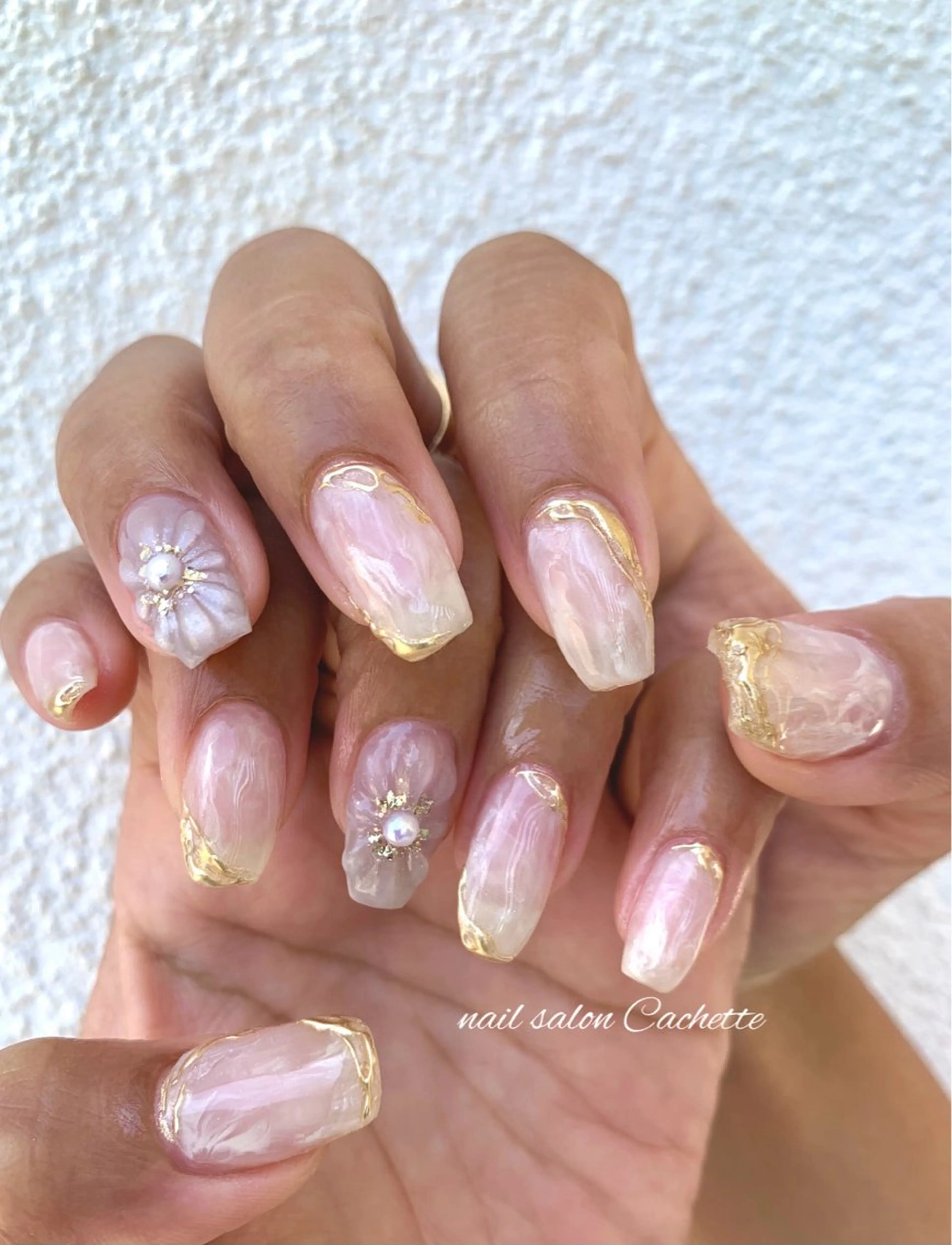 ネイル フラワーネイル ニュアンスネイル ✧Cachette✧ YUKARIのネイルデザイン