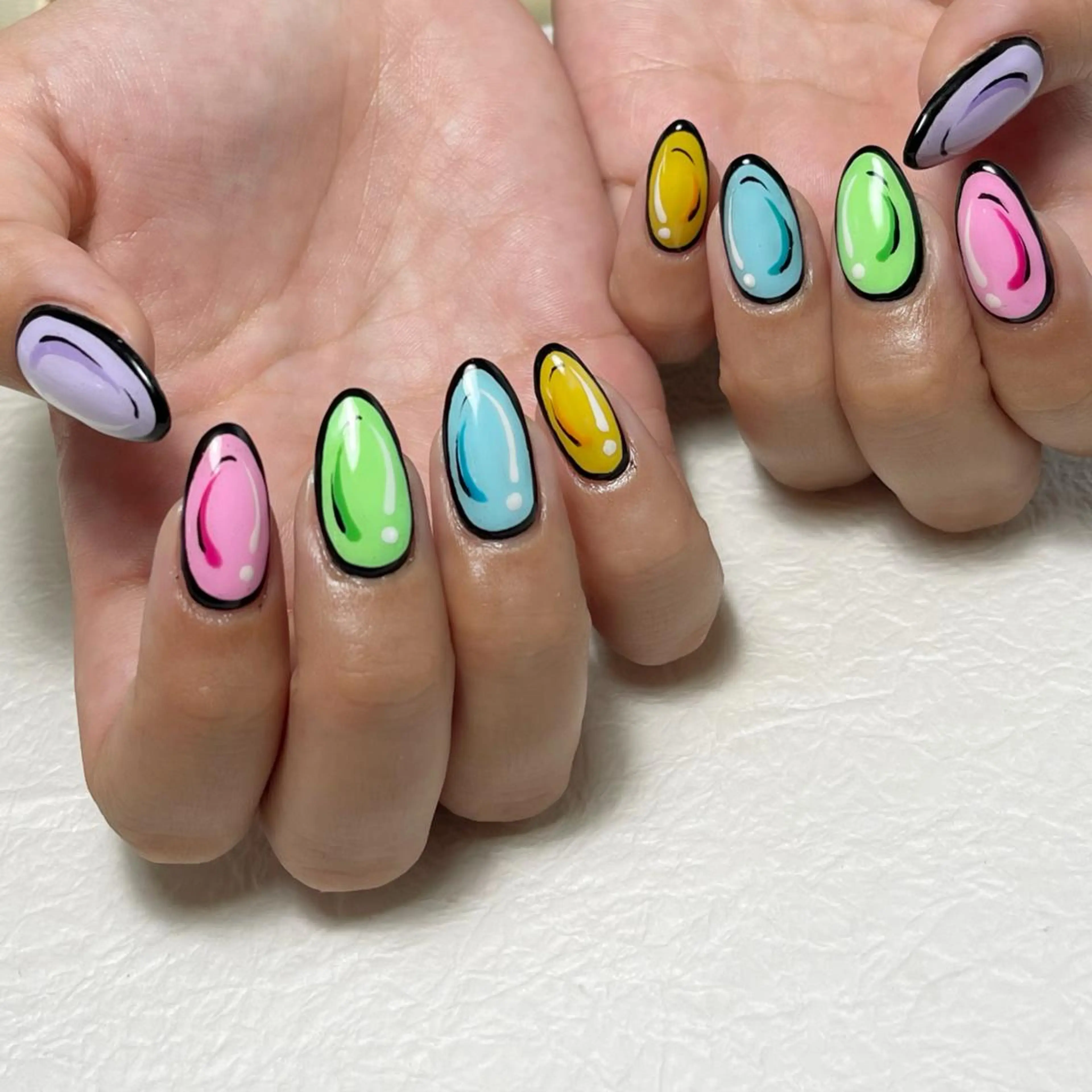 ネイル アートネイル フットネイル ジェルネイル キラキラネイル 韓国ネイル Y nail なんば堀江店のネイルデザイン