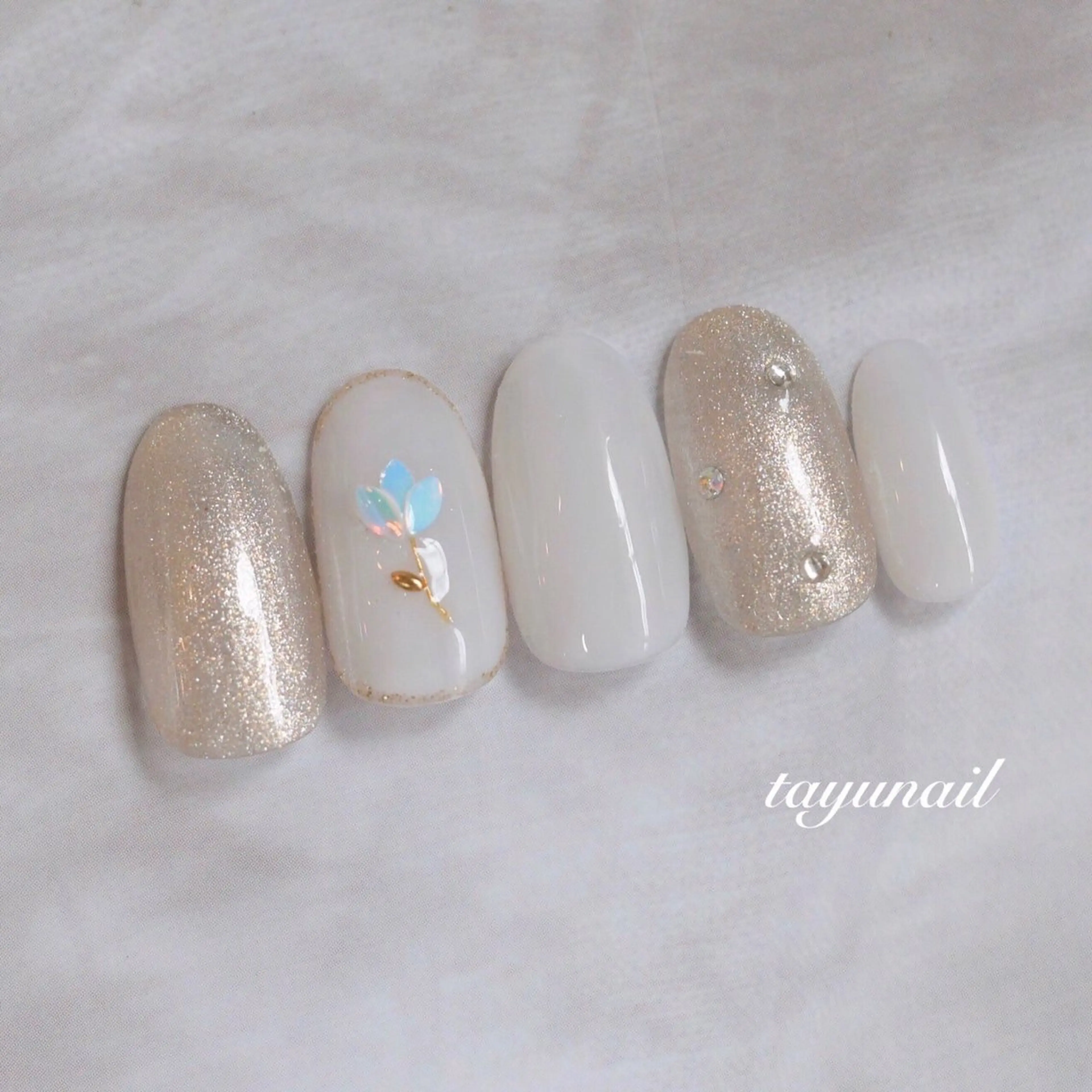 ネイル アートネイル ジェルネイル パラジェル 夏ネイル ハンドネイル ネイルサロン 【たゆnail】のネイルデザイン