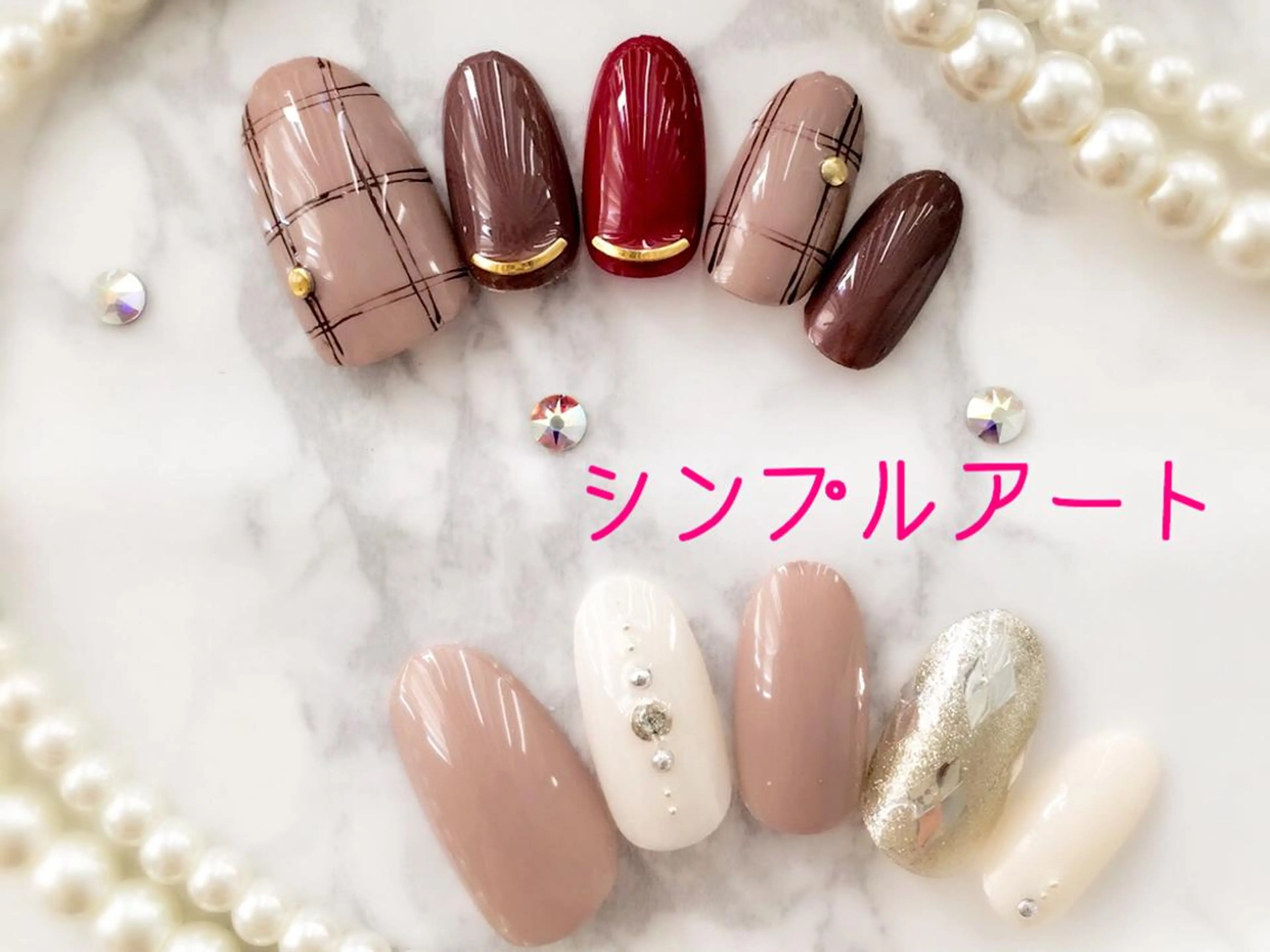 ネイル アートネイル シンプルネイル HALU ハルのネイルデザイン