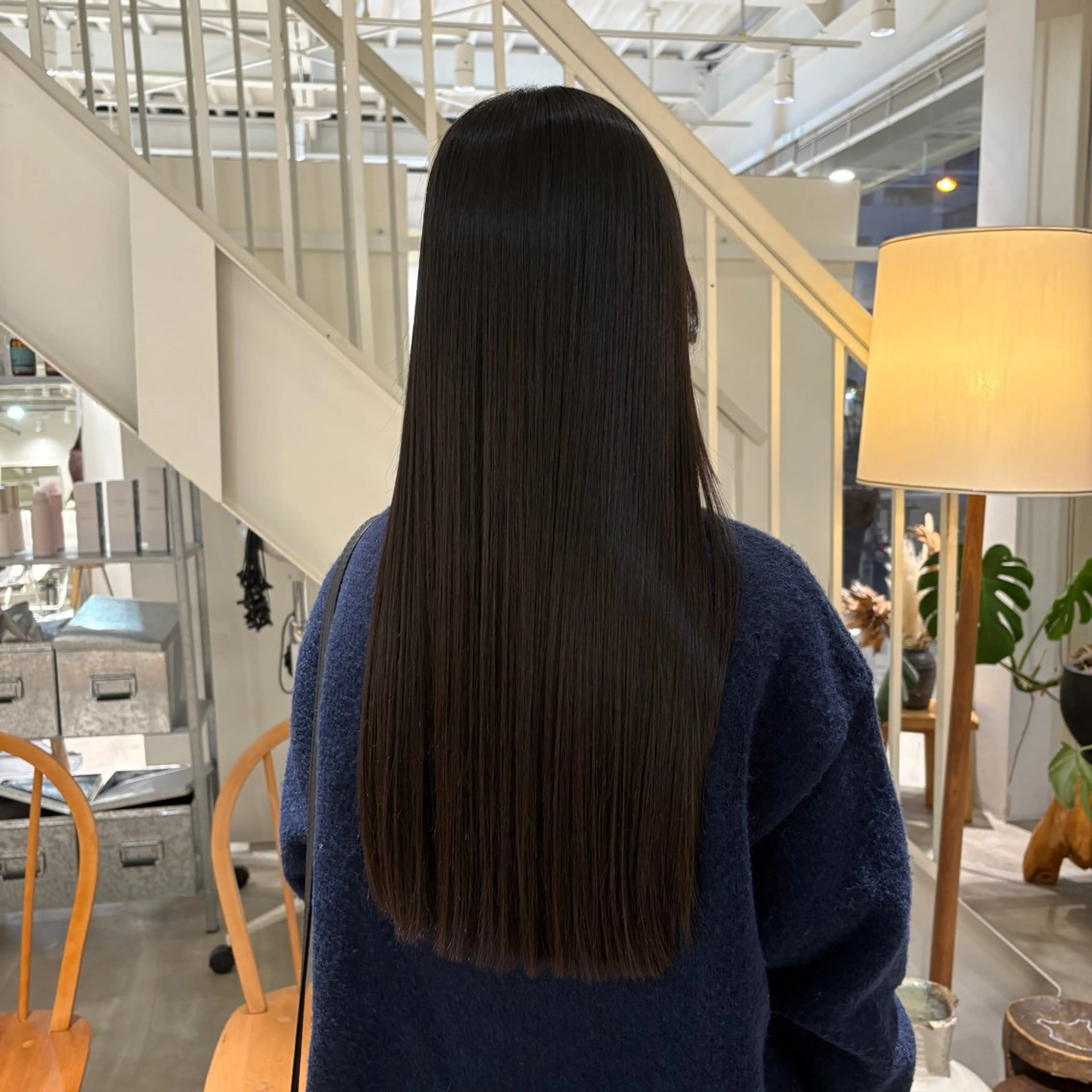 ロング 縮毛矯正 安西 香利奈のヘアスタイル