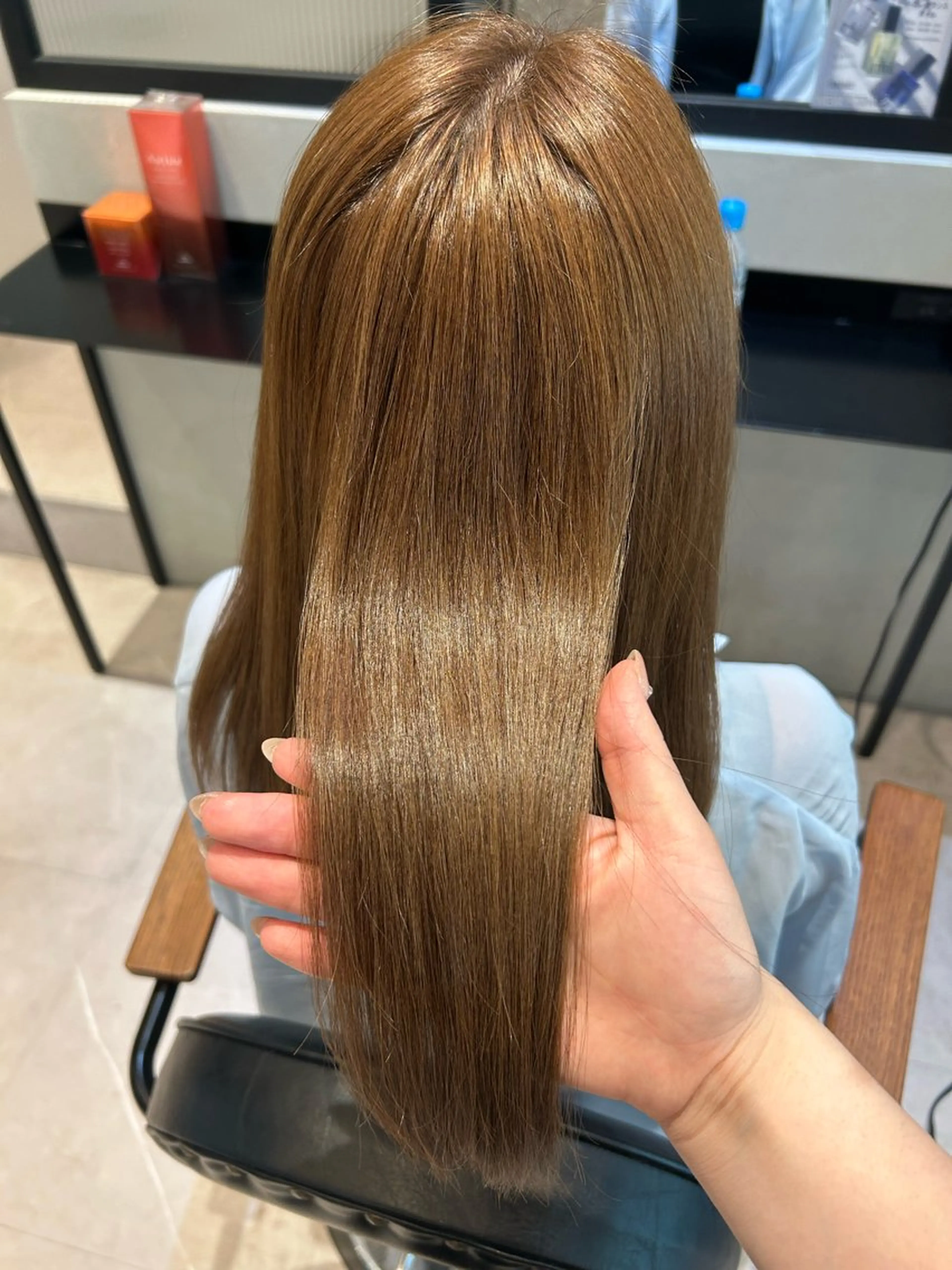 ミディアム カラー レイヤーカット カット ヘアカラー トリートメント 縮毛矯正/カット/ 韓国ヘア/蛯原🍤のヘアスタイル