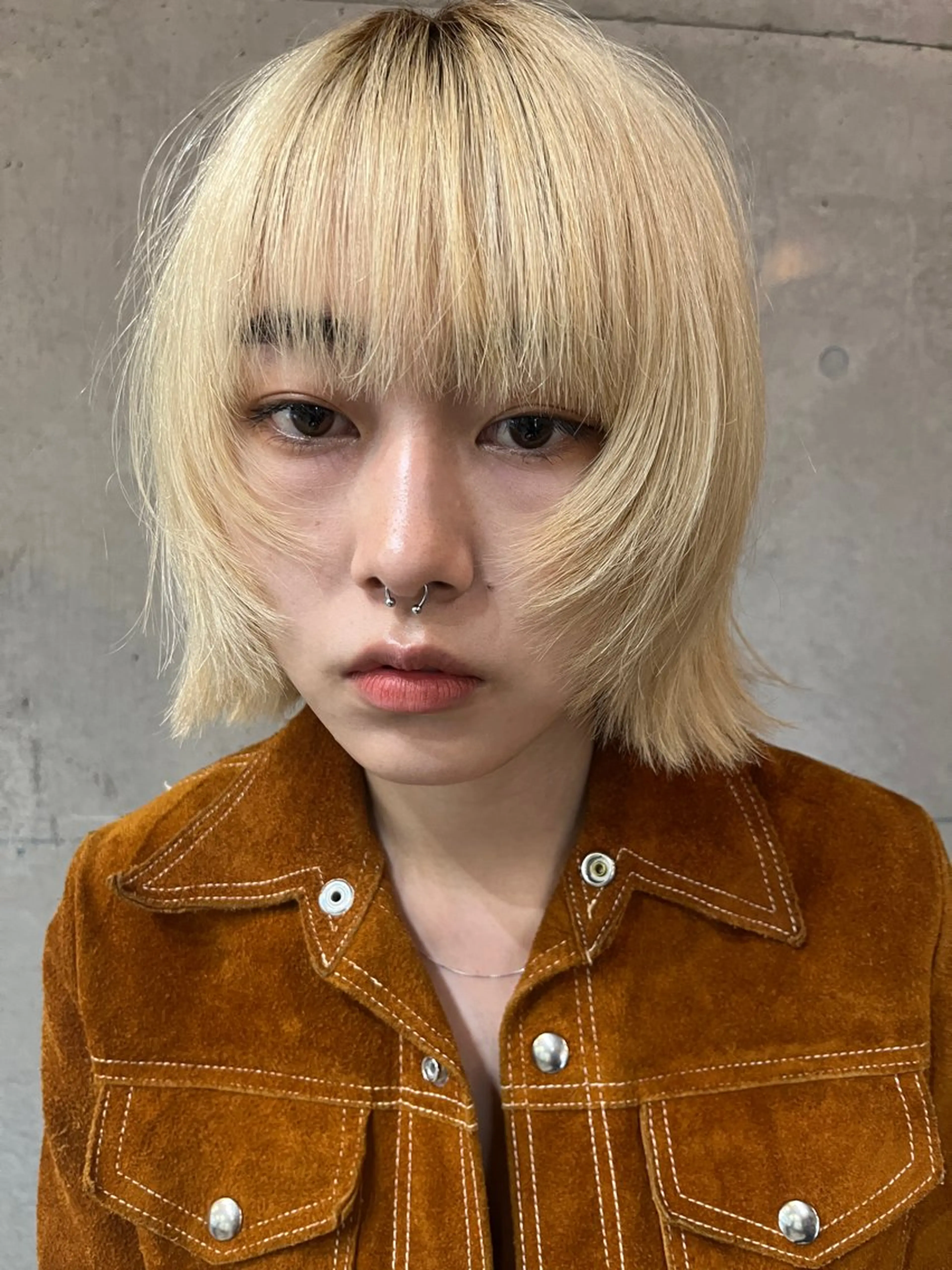 ショート ボブレイヤー ボブ 顔まわりレイヤー ハイレイヤー 韓国風ヘア レイヤーカット\ウル フ　chinatsuのヘアスタイル