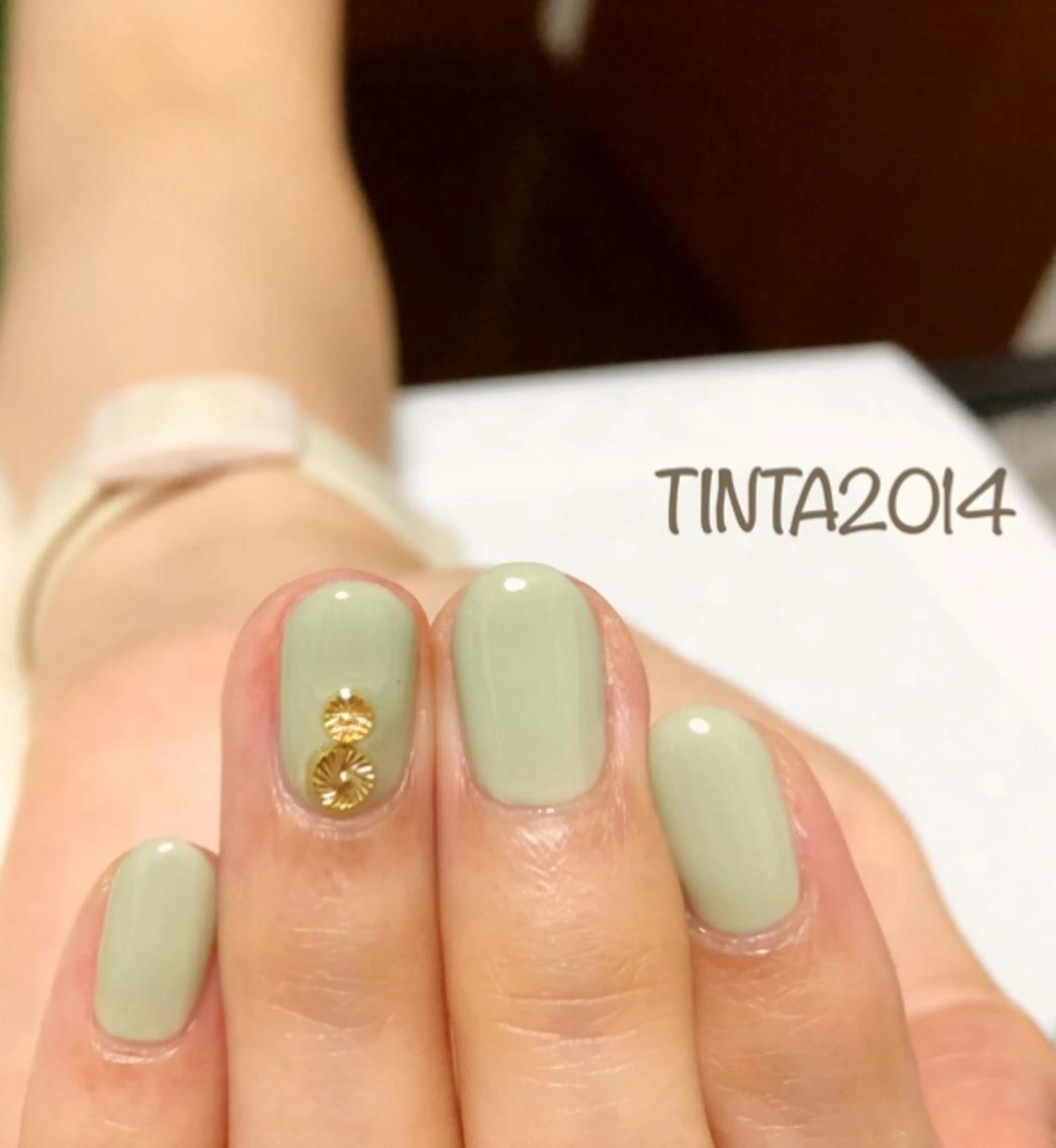 ネイル グリーン 馬場 典子のネイルデザイン