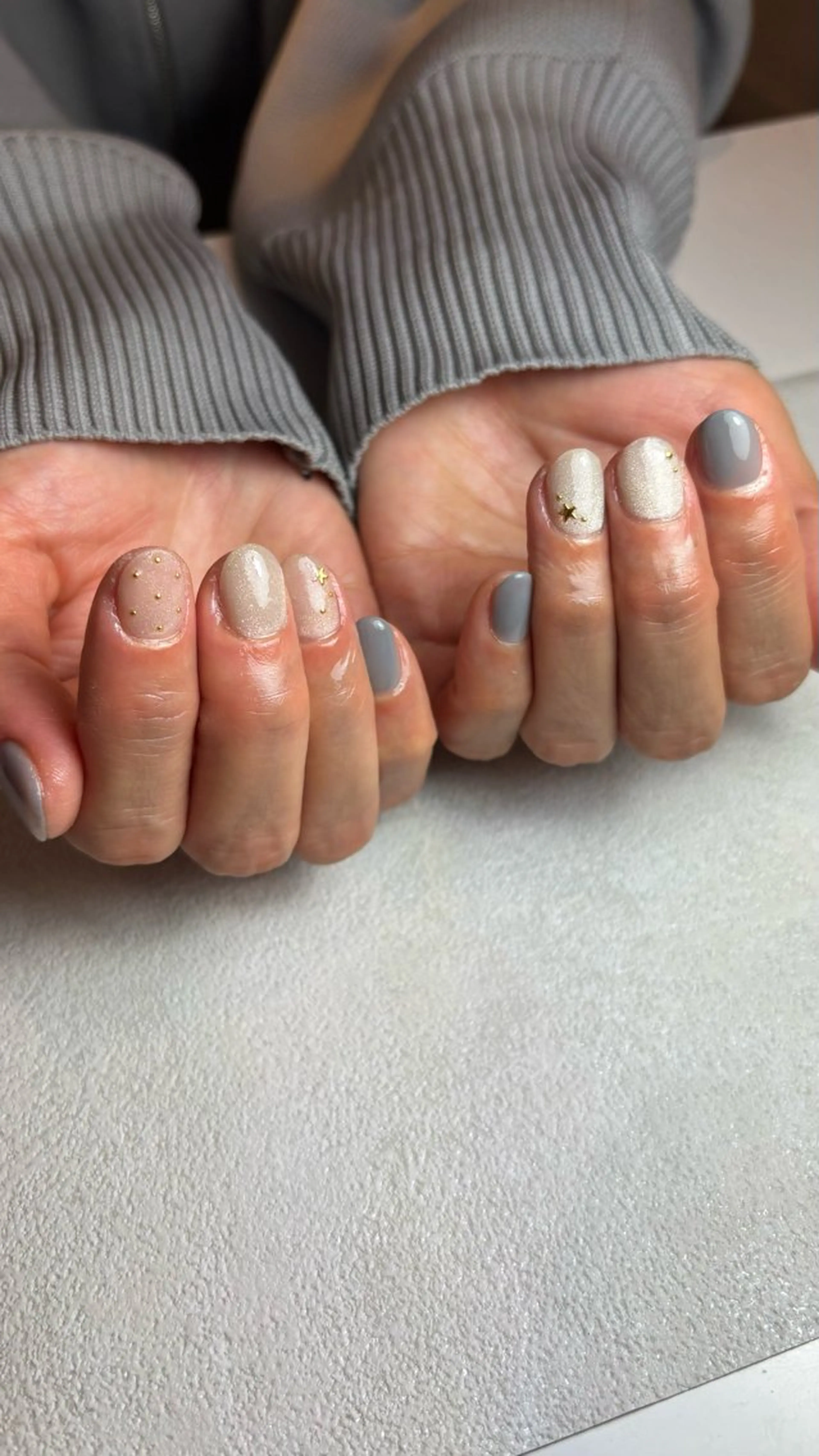 メンズ ネイル グリーン マグネットネイル 春ネイル ハンドネイル 山田 美羽のネイルデザイン