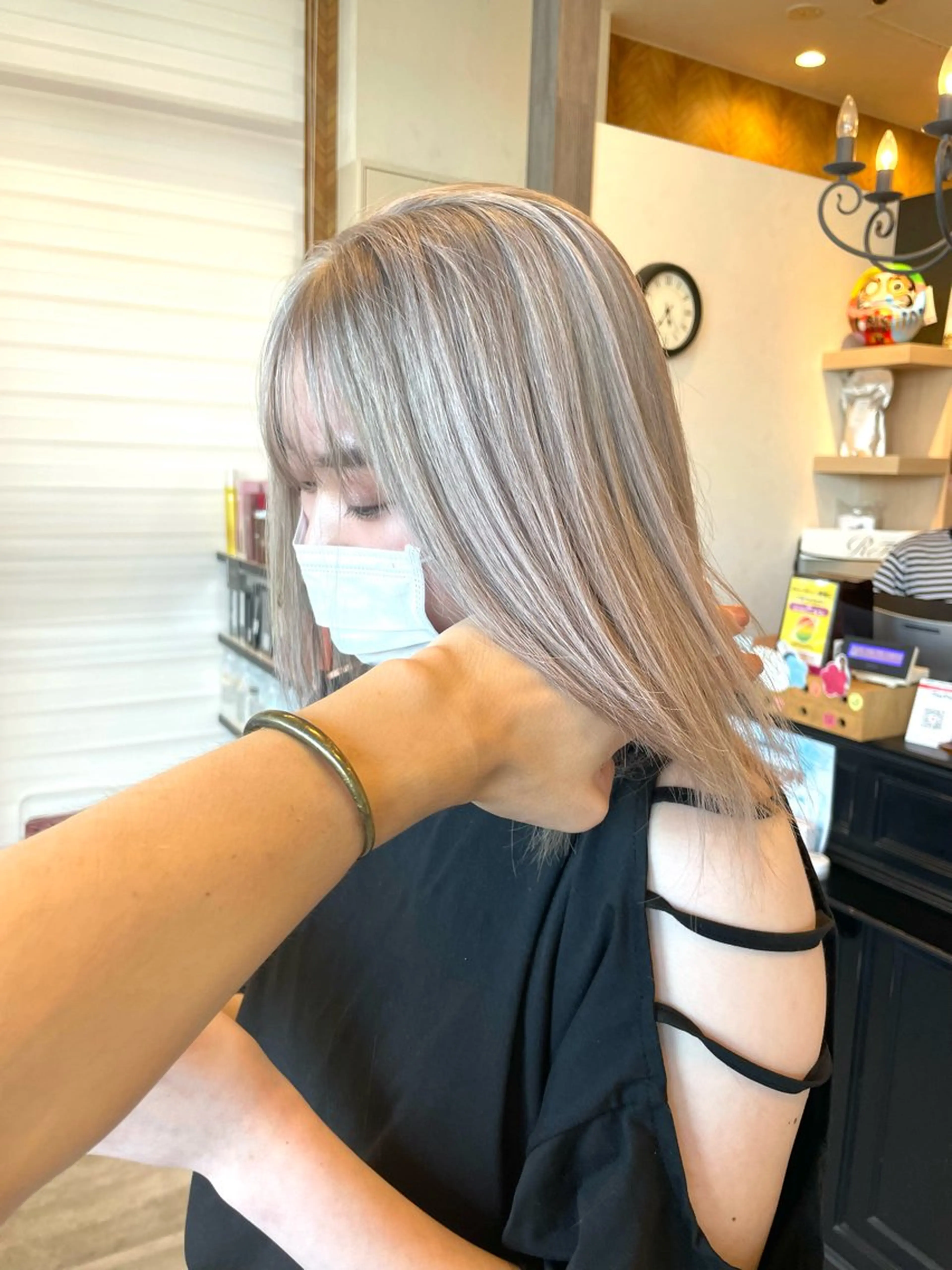 ミディアム 田中   麗彩也のヘアスタイル