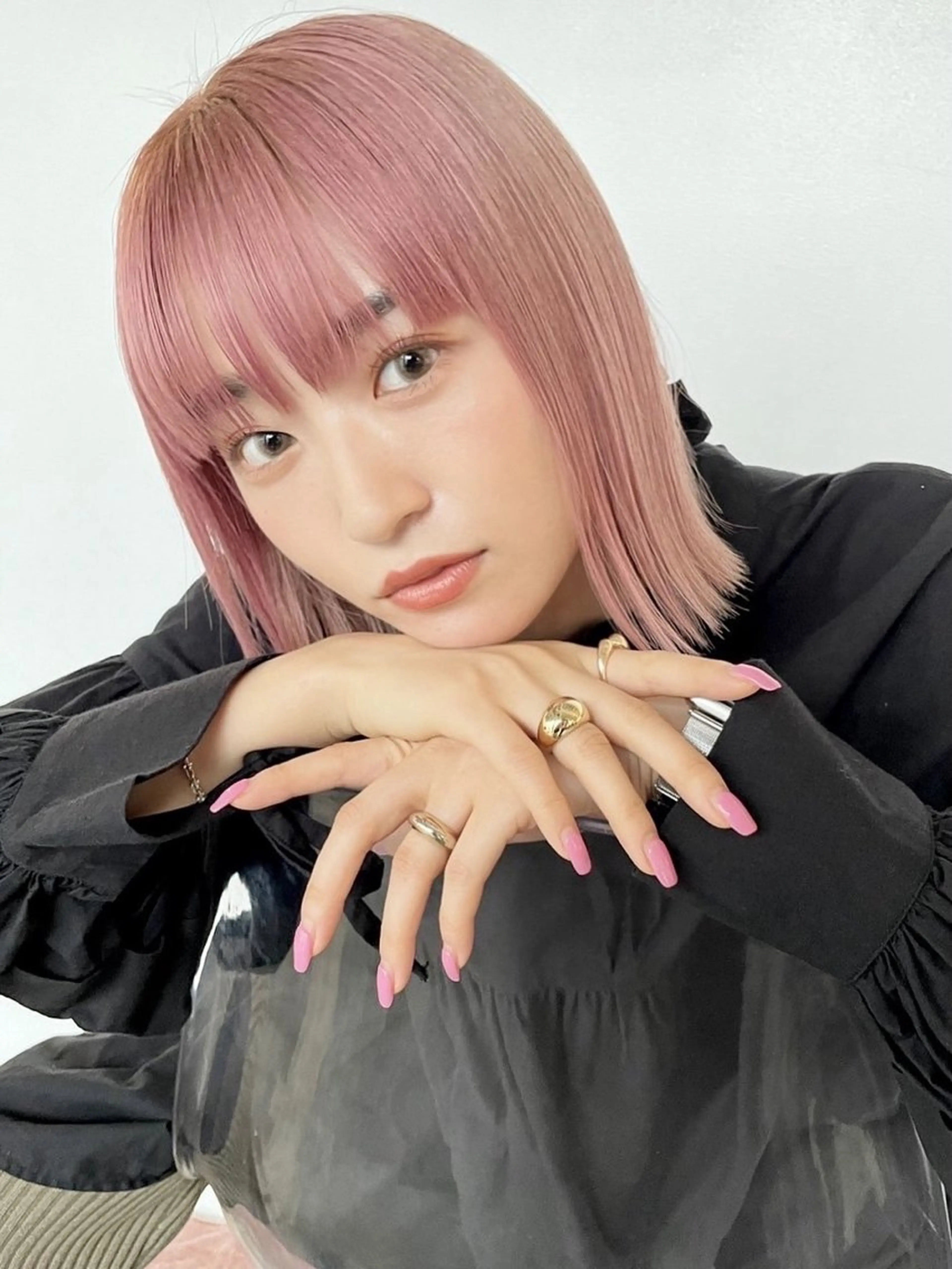 ミディアム ヘアカラー トリートメント 艶髪レイヤー/ ハイトーンKeitaのヘアスタイル