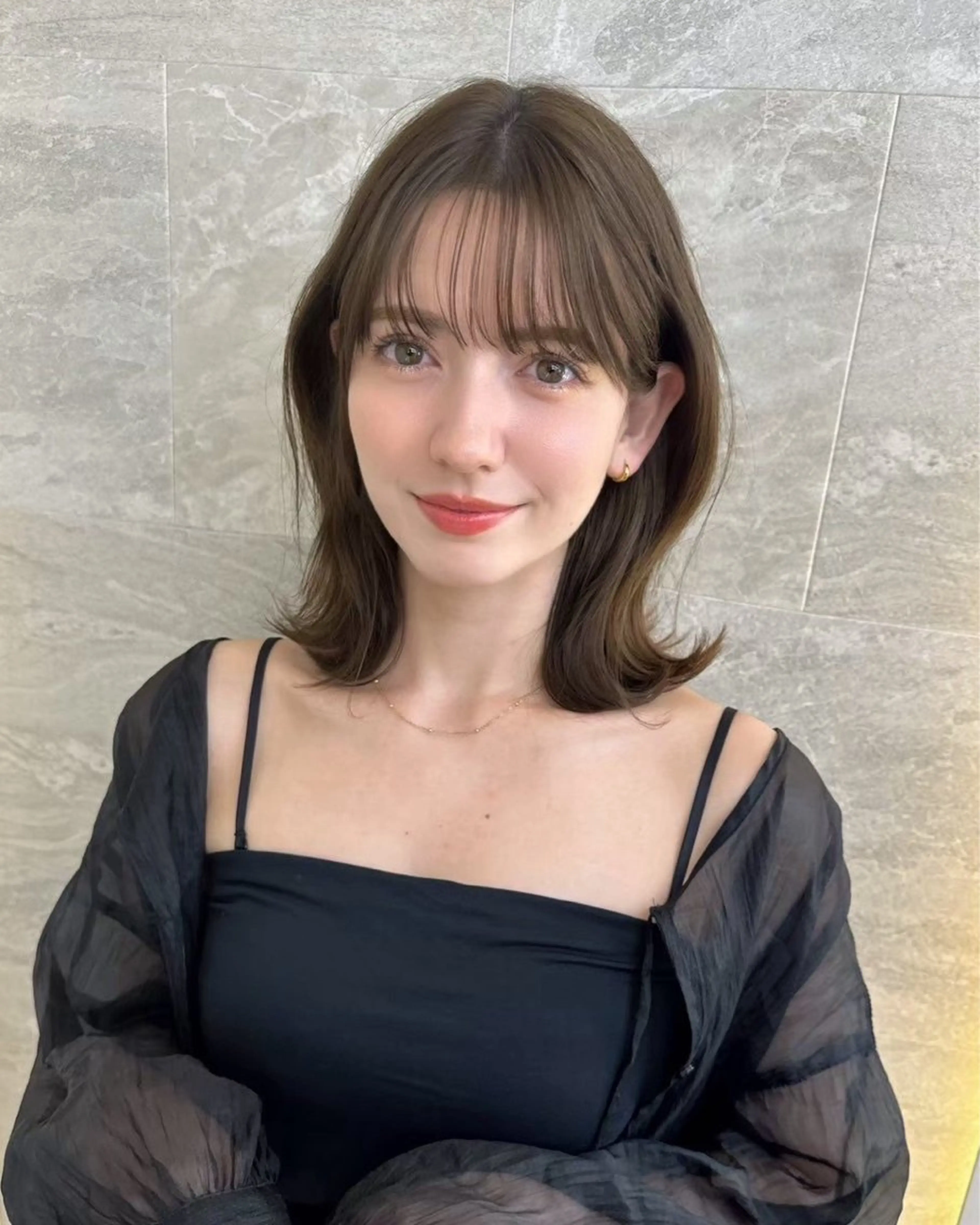 ミディアム 韓国ヘア/美髪矯正/ Haruna🦋のヘアスタイル