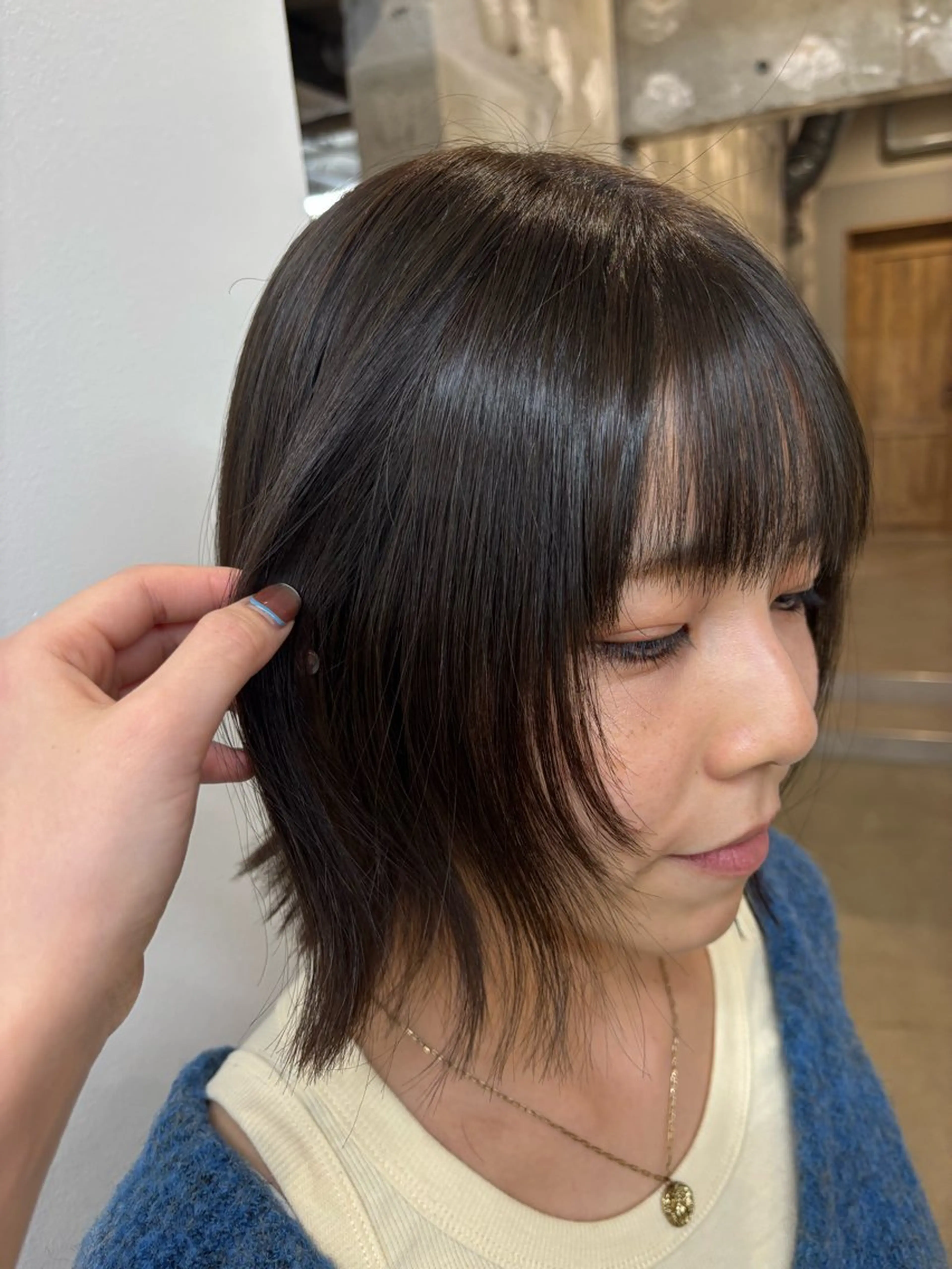 ショート カラー 顔周りカット レイヤーカット サアヤ/ SYS by fitのヘアスタイル