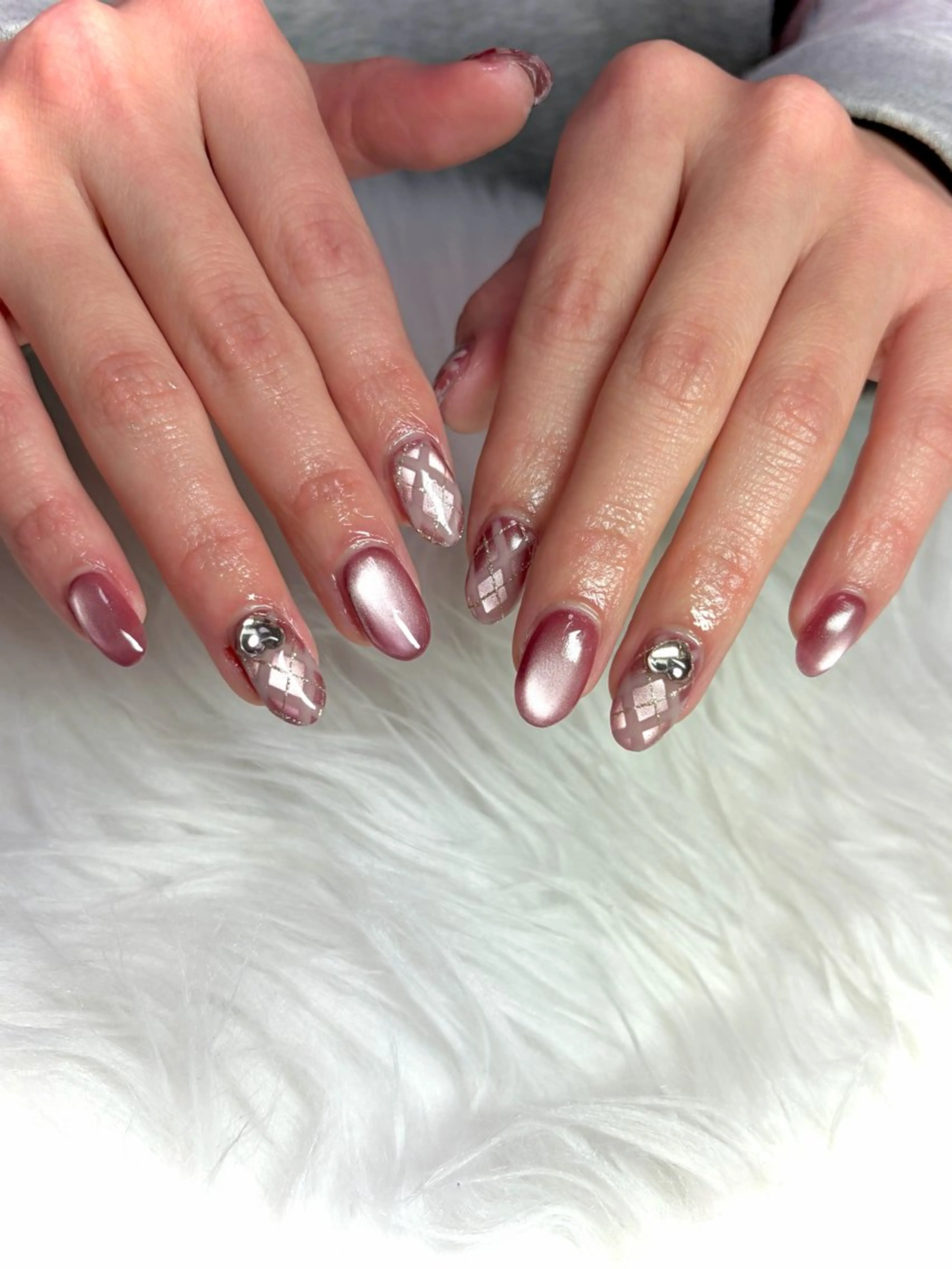 ネイル マグネットネイル 冬ネイル Nail room Aのネイルデザイン