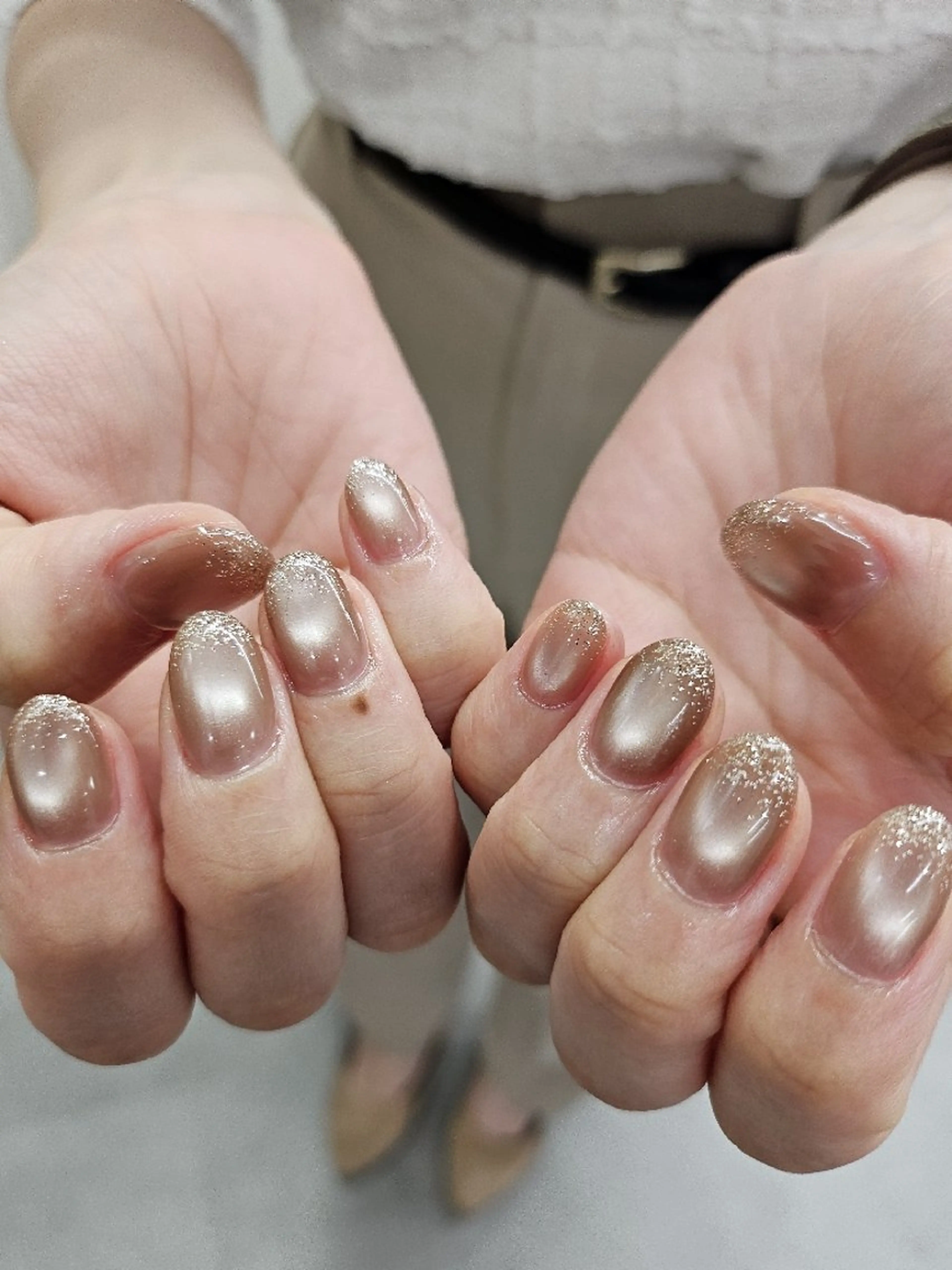 ネイル フラッシュネイル ジェルネイル グラデーション マグネットネイル オフィスネイル ハンドネイル puku nail 🌼kazu🌼のネイルデザイン