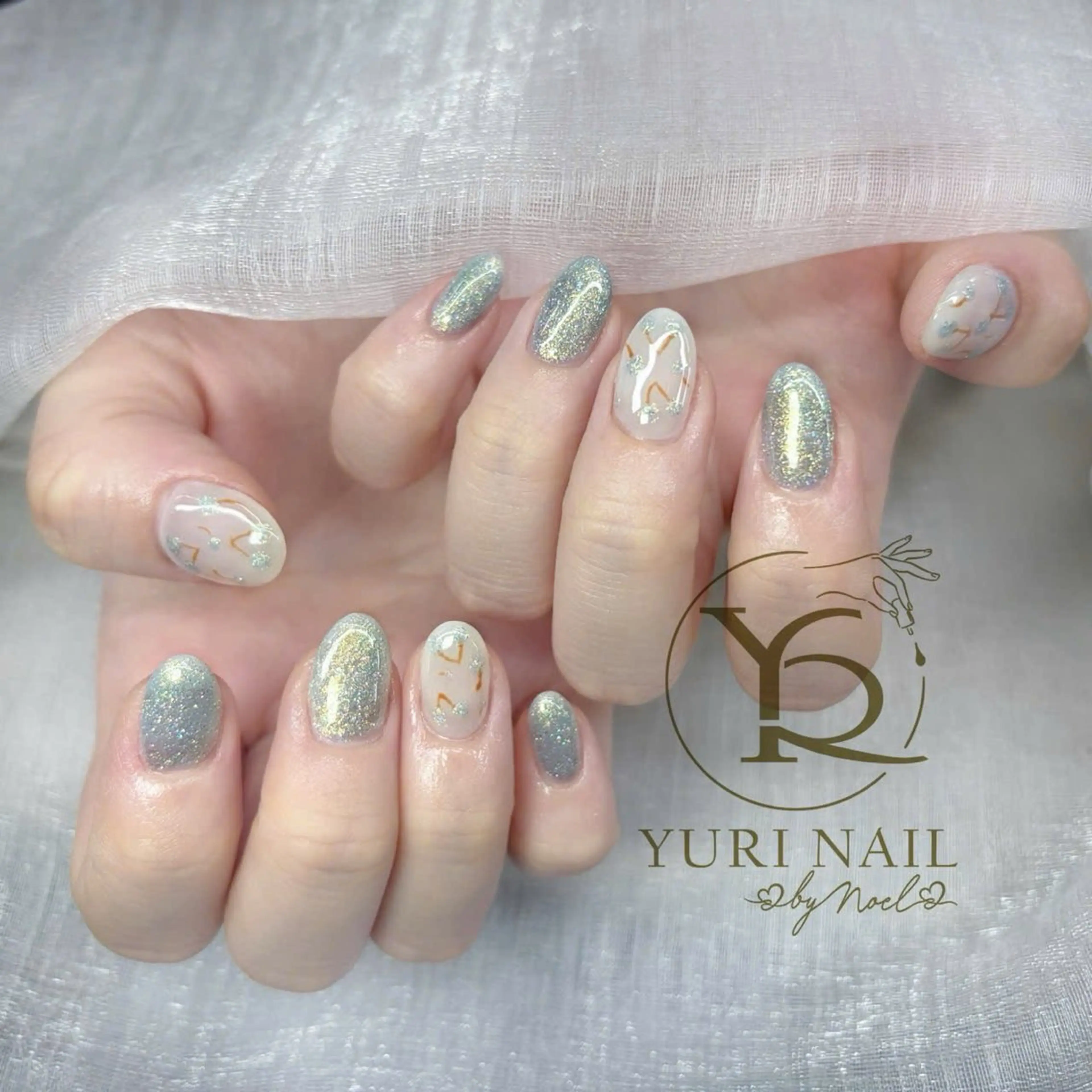 ネイル チークネイル フットネイル フレンチネイル グラデーション キラキラネイル YURI Nail Funabashiのネイルデザイン
