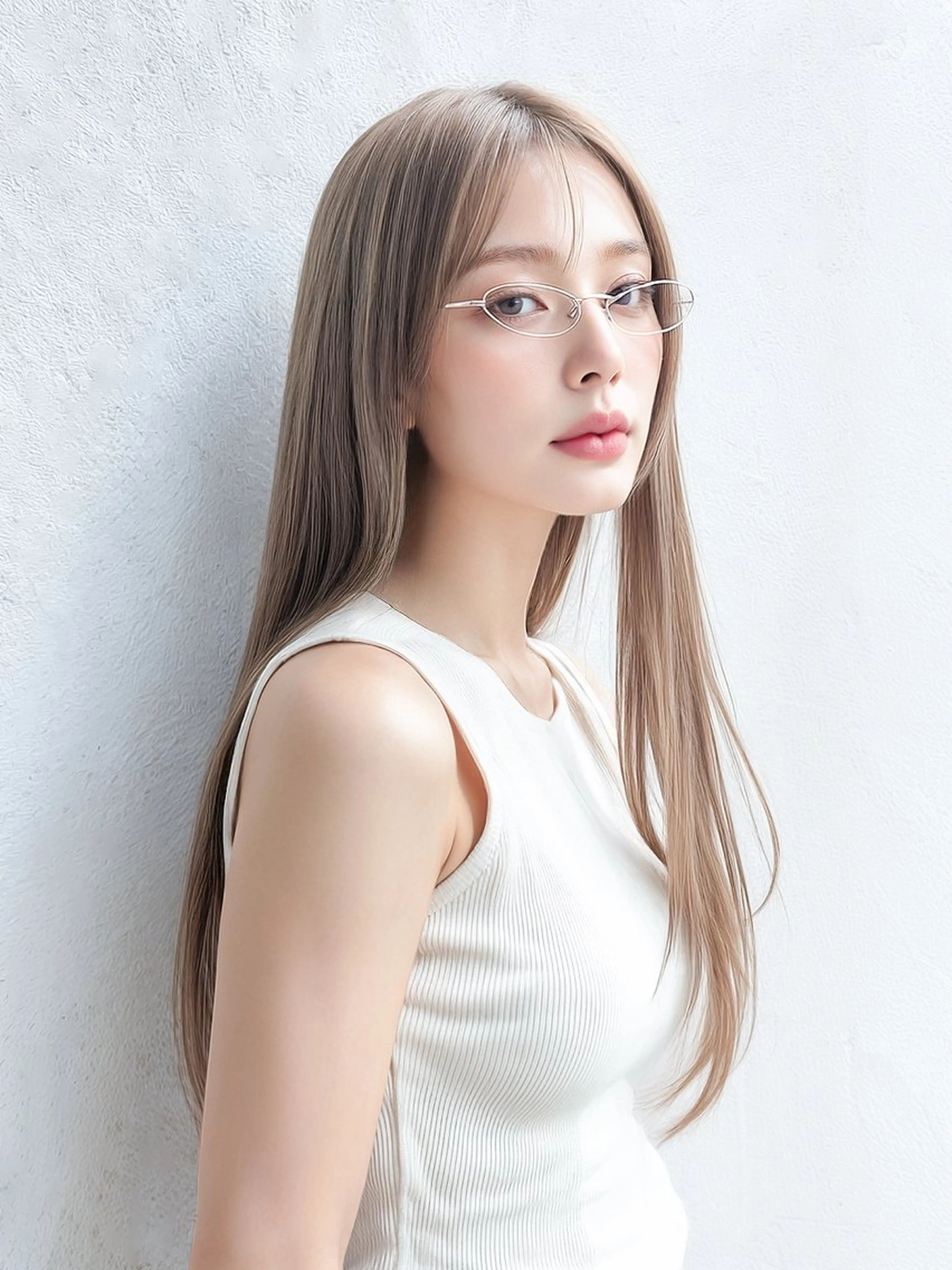 ロング カラー 髪質改善韓国コテ巻き パーマ/城井友輔のヘアスタイル