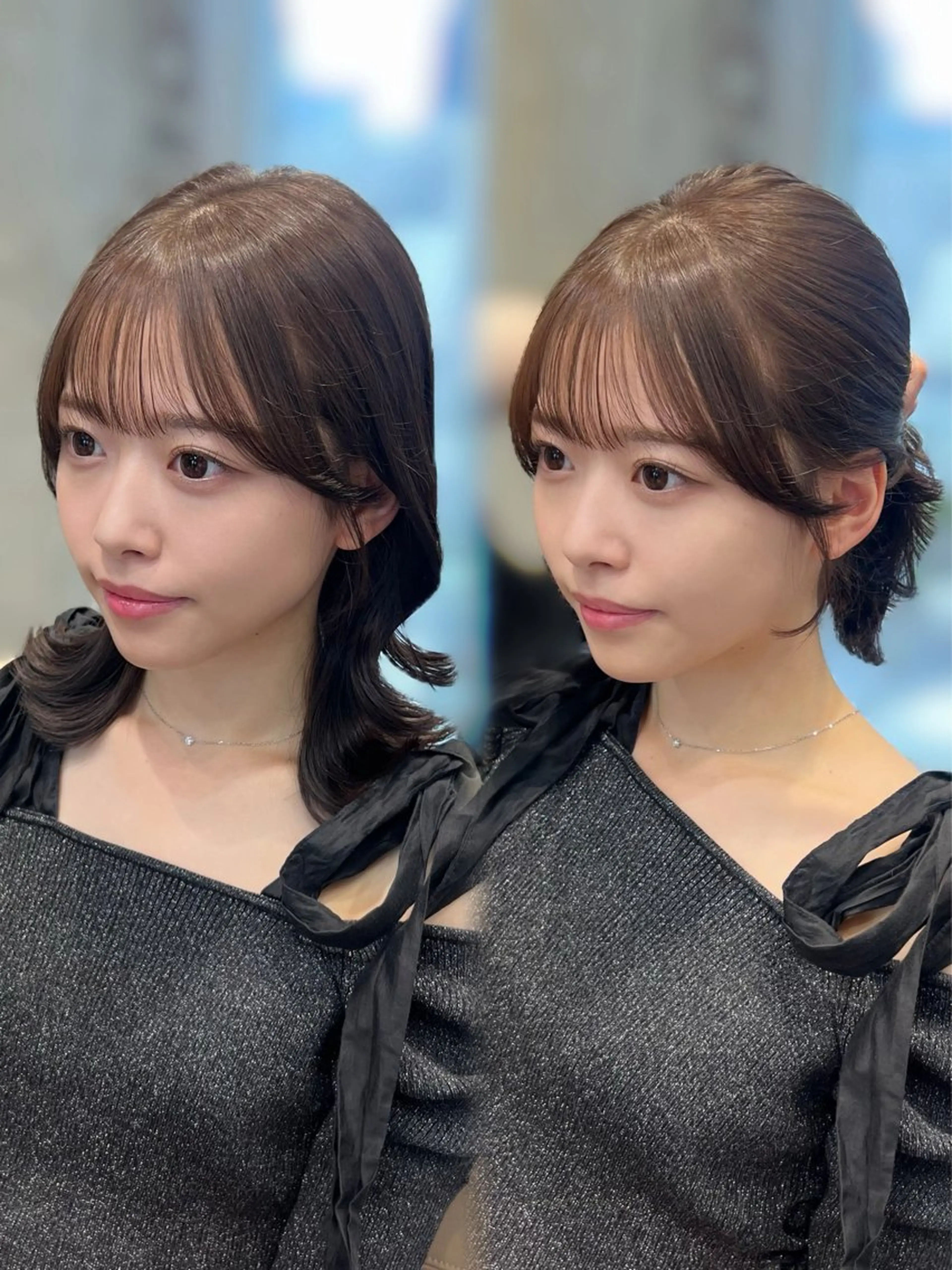 セミロング くびれヘア 顔周りカット レイヤーカット カット ヘアカラー トリートメント 🧡くびれヘア/前髪 顔周り🧡久原結衣のヘアスタイル