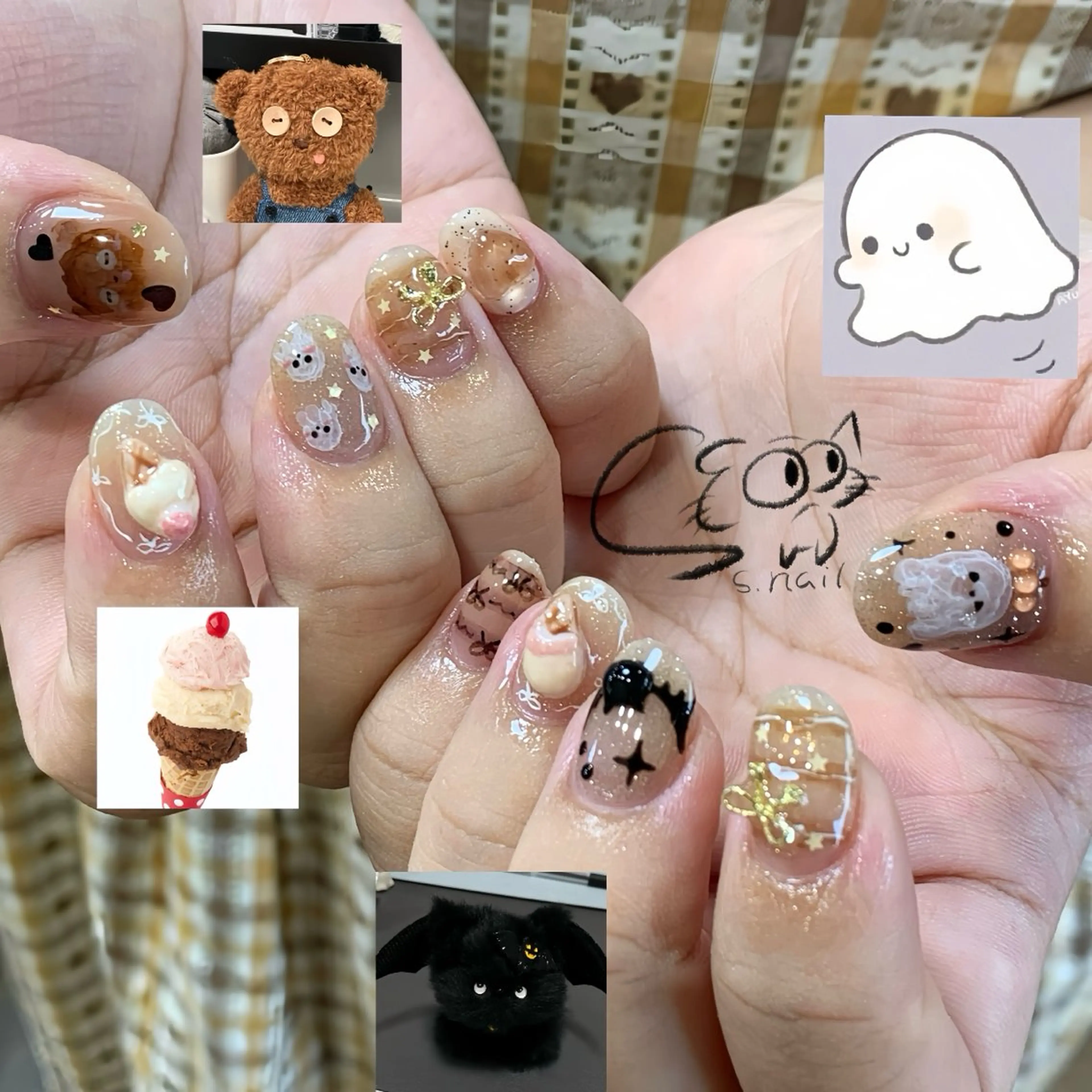 ネイル アートネイル チークネイル フレンチネイル グラデーション マグネットネイル S.nail _のネイルデザイン