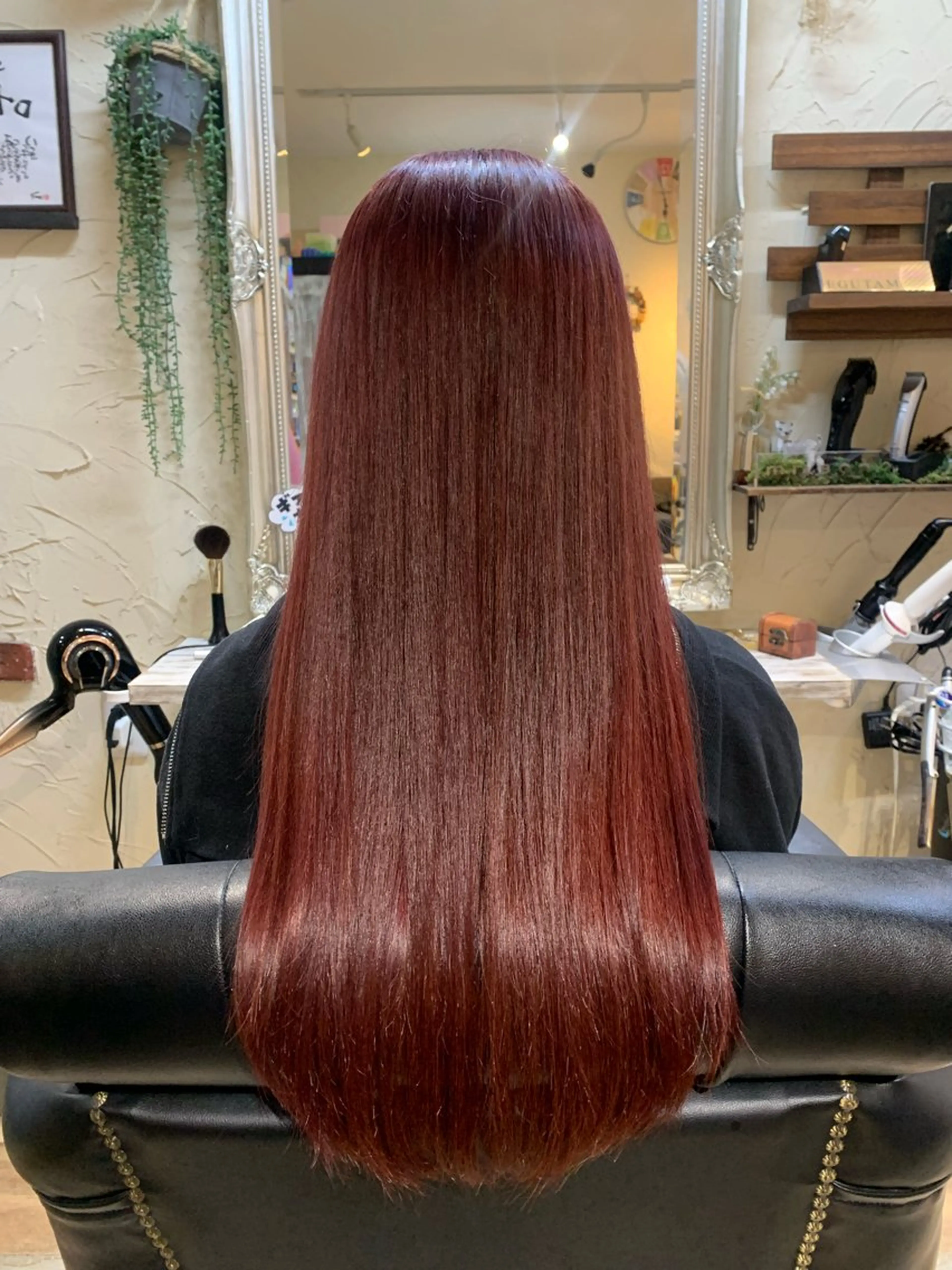 ロング ヘアカラー トリートメント 林 友美のヘアスタイル