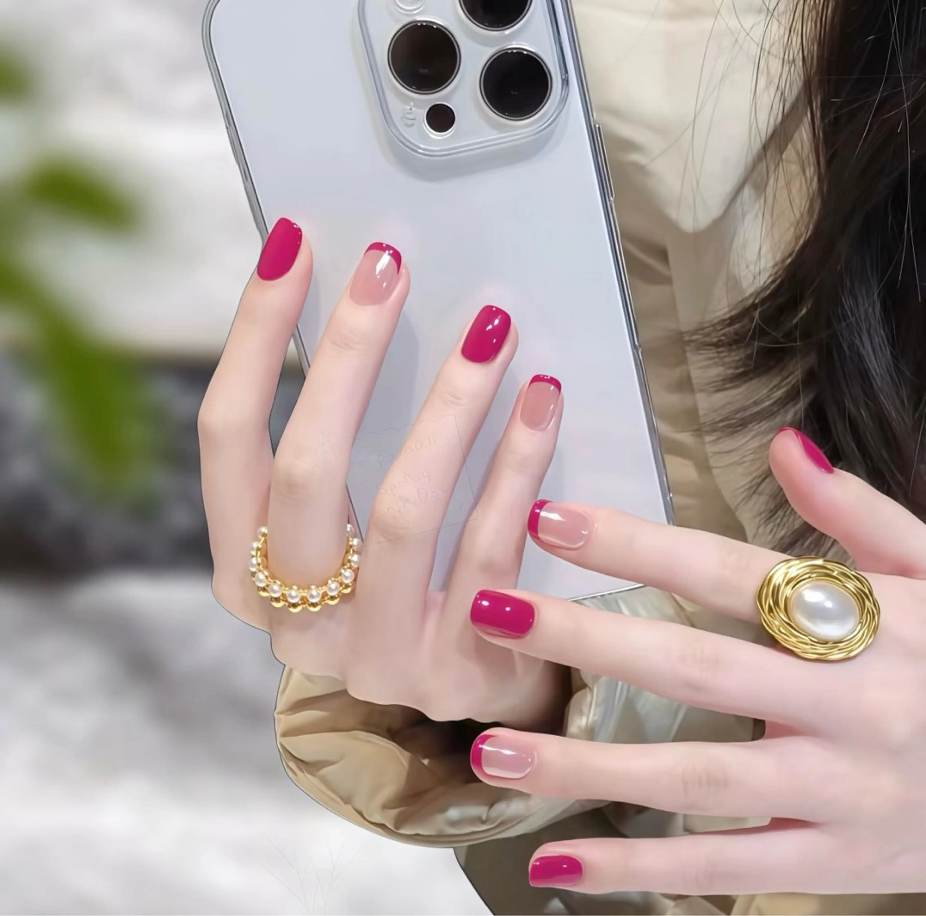 ネイル ハンドネイル H3 Nail Tsuki🦋💙のネイルデザイン