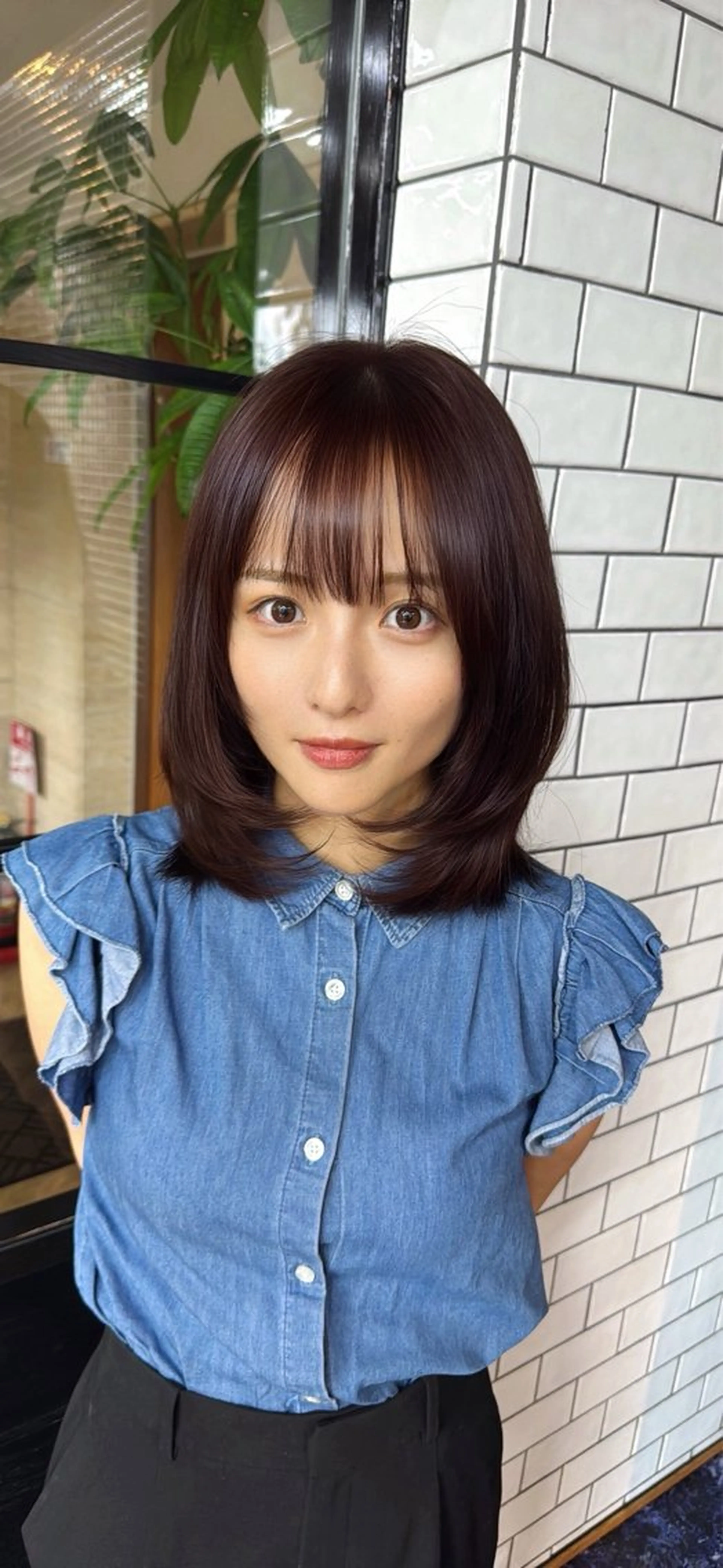 ミディアム un. Misakiのヘアスタイル